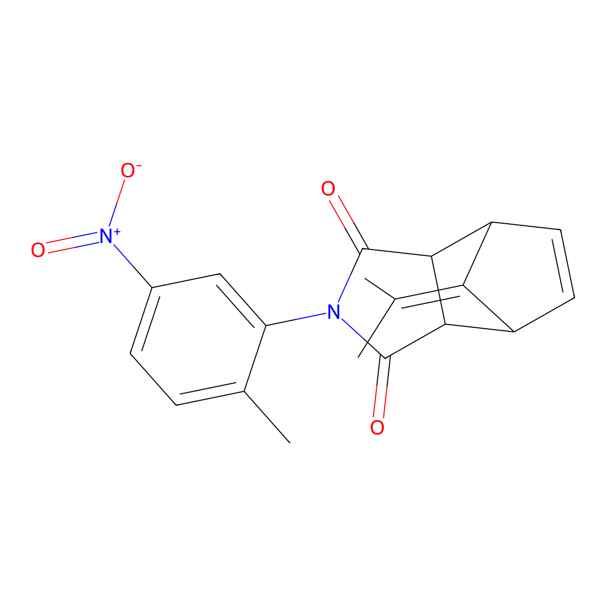 2-(2-methyl-5-nitrophenyl)-8-(propan-2-ylidene)-3a,4,7,7a-tetrahydro-1H-4,7-methanoisoindole-1,3(2H)-dione molecular structure, CAS 361181-58-0