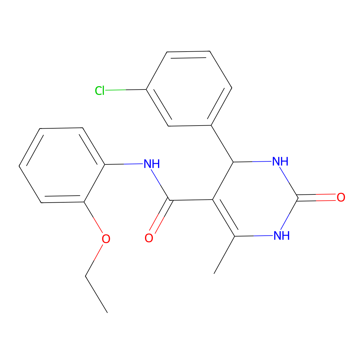 4-(3-chlorophenyl)-N-(2-ethoxyphenyl)-6-methyl-2-oxo-1,2,3,4-tetrahydropyrimidine-5-carboxamide molecular structure, CAS 361182-32-3