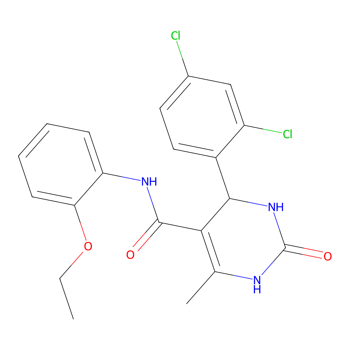 4-(2,4-dichlorophenyl)-N-(2-ethoxyphenyl)-6-methyl-2-oxo-1,2,3,4-tetrahydropyrimidine-5-carboxamide molecular structure, CAS 361182-34-5