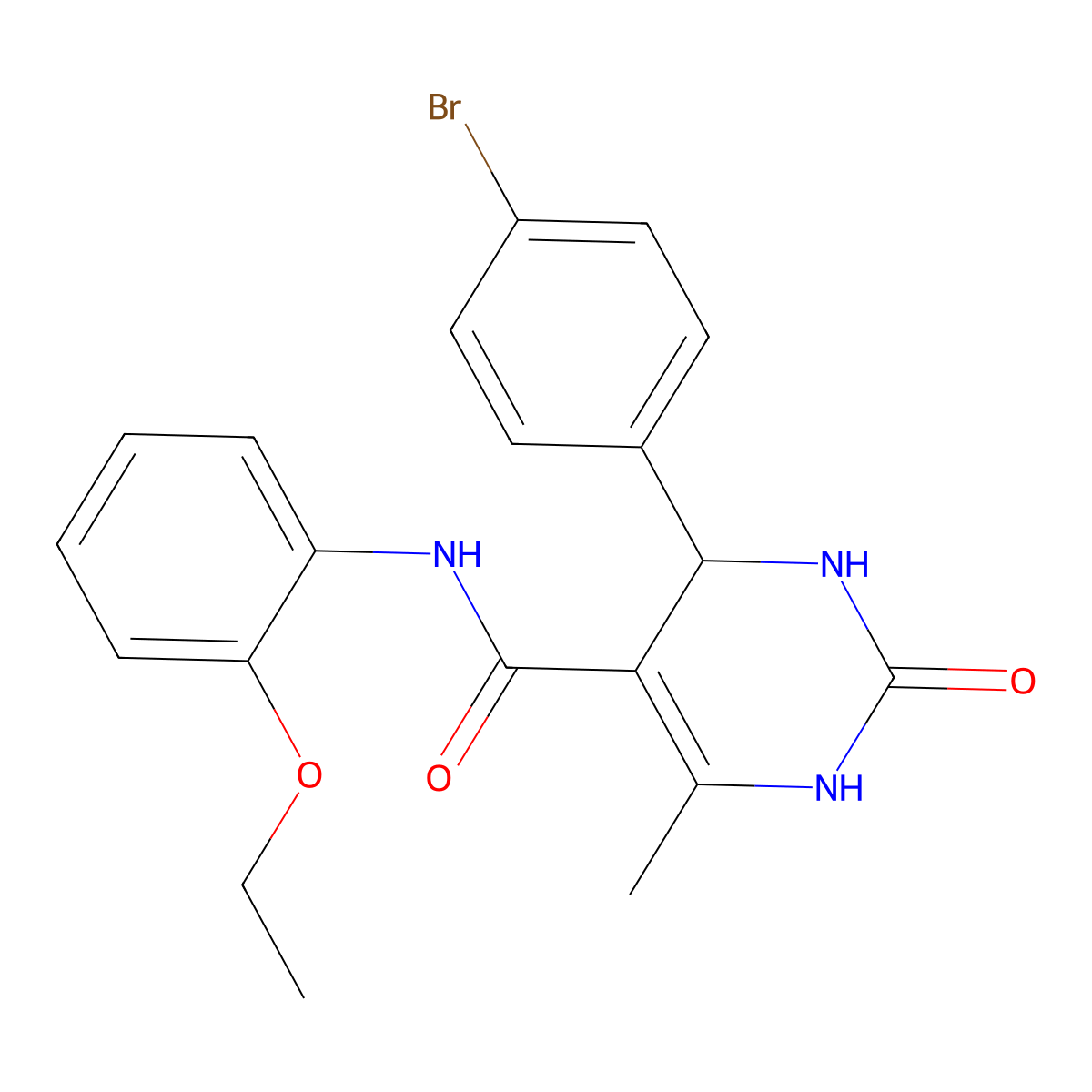4-(4-bromophenyl)-N-(2-ethoxyphenyl)-6-methyl-2-oxo-1,2,3,4-tetrahydropyrimidine-5-carboxamide molecular structure, CAS 361182-37-8