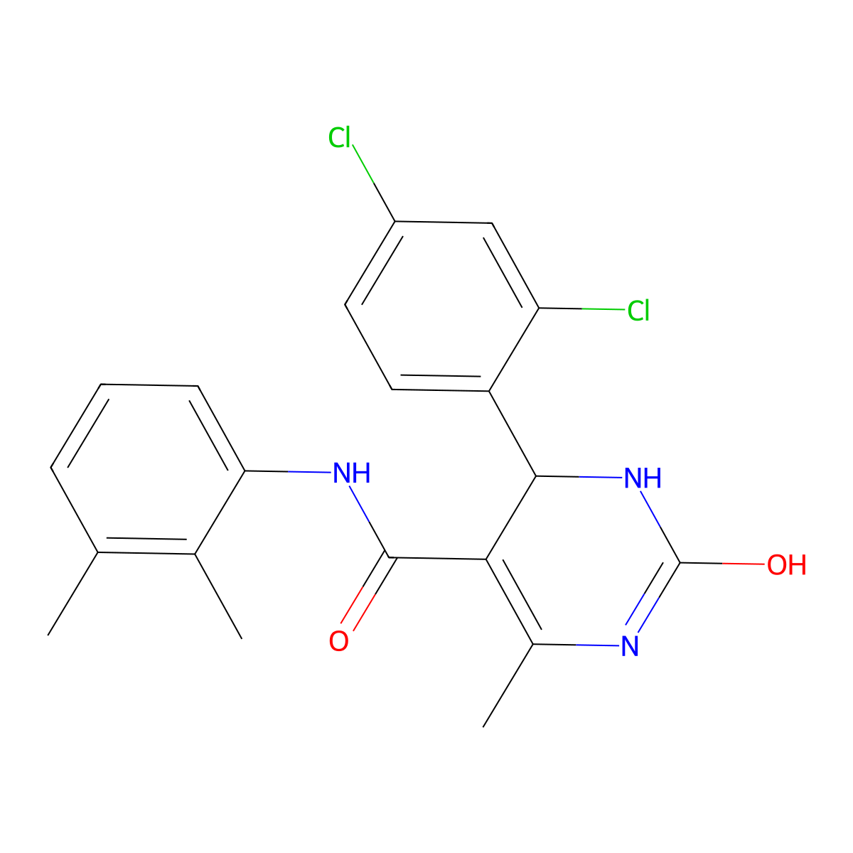 4-(2,4-dichlorophenyl)-N-(2,3-dimethylphenyl)-6-methyl-2-oxo-1,2,3,4-tetrahydropyrimidine-5-carboxamide molecular structure, CAS 361182-45-8
