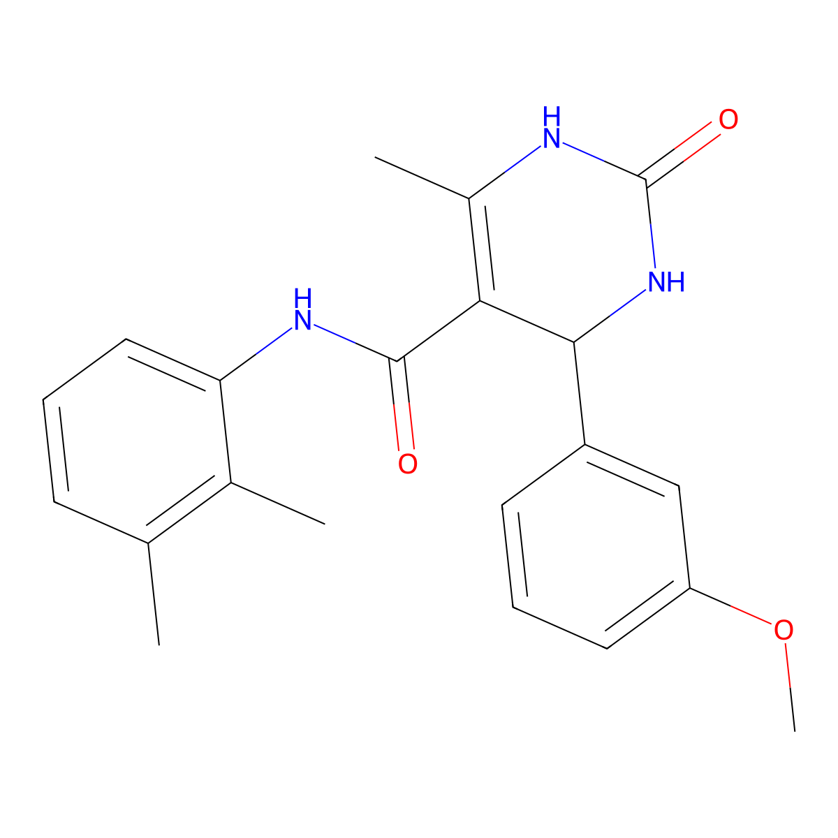 N-(2,3-dimethylphenyl)-4-(3-methoxyphenyl)-6-methyl-2-oxo-1,2,3,4-tetrahydropyrimidine-5-carboxamide molecular structure, CAS 361182-47-0