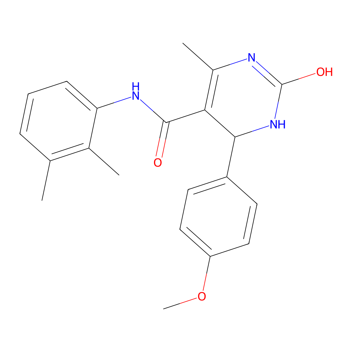 N-(2,3-dimethylphenyl)-4-(4-methoxyphenyl)-6-methyl-2-oxo-1,2,3,4-tetrahydropyrimidine-5-carboxamide molecular structure, CAS 361182-53-8