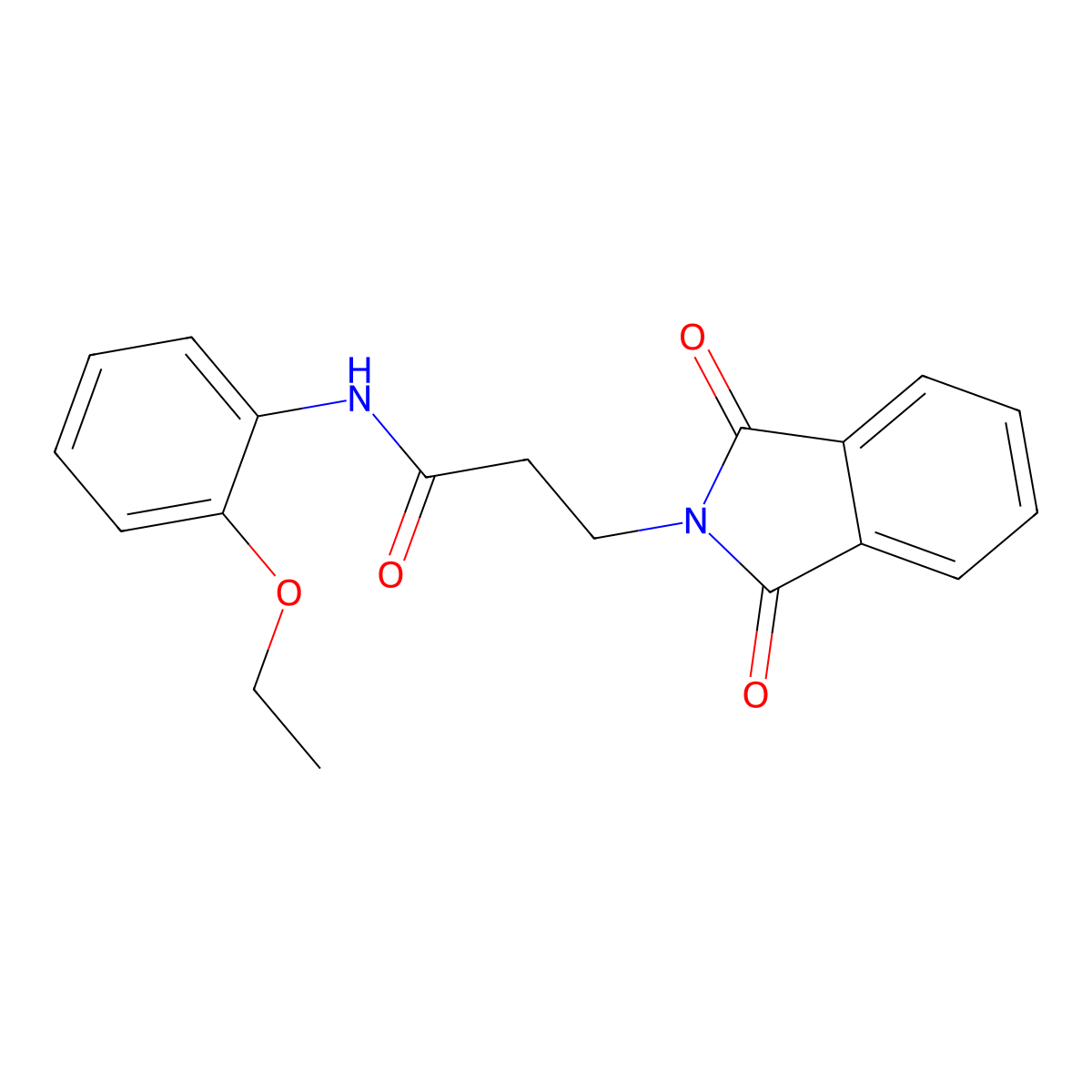 3-(1,3-dioxo-1,3-dihydro-2H-isoindol-2-yl)-N-(2-ethoxyphenyl)propanamide molecular structure, CAS 361182-61-8