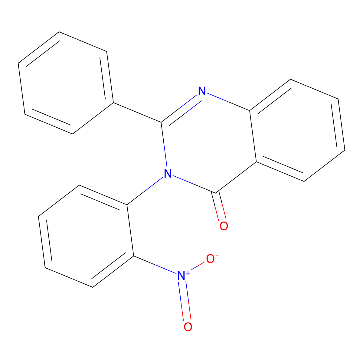 3-(2-Nitrophenyl)-2-phenylquinazolin-4-one molecular structure, CAS 361185-53-7