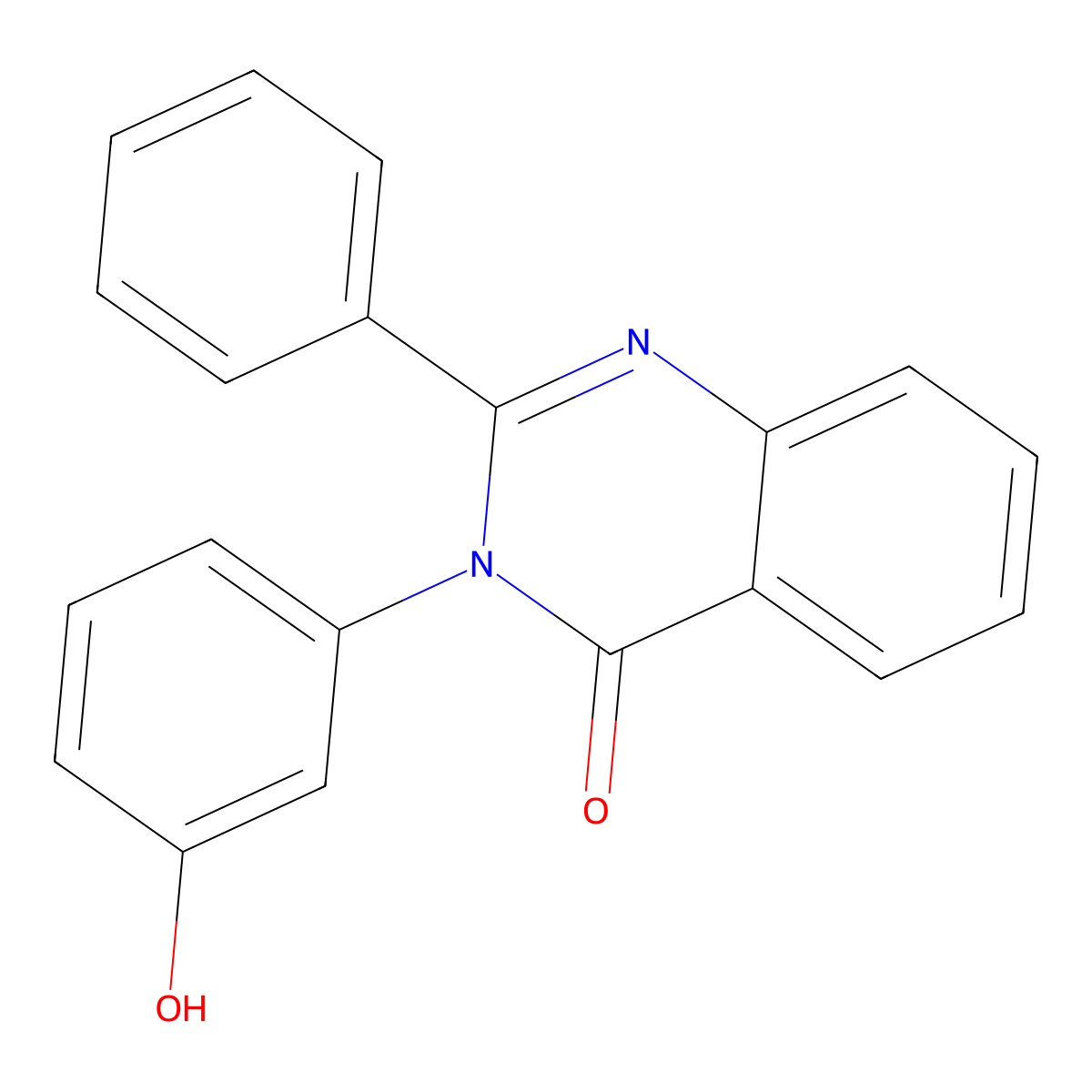 3-(3-Hydroxyphenyl)-2-phenylquinazolin-4-one molecular structure, CAS 361185-54-8