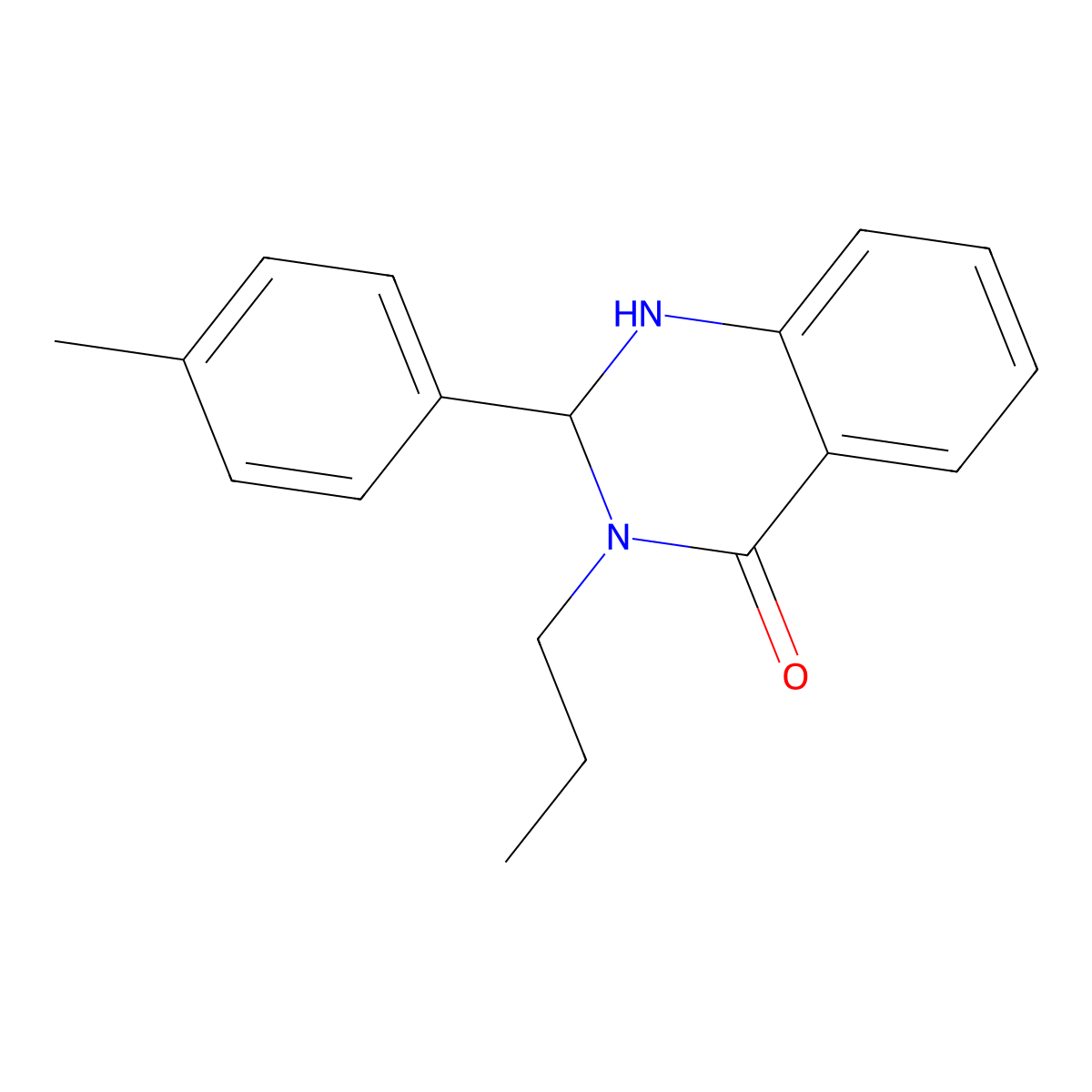 3-Propyl-2-p-tolyl-2,3-dihydro-1H-quinazolin-4-one molecular structure, CAS 361186-69-8