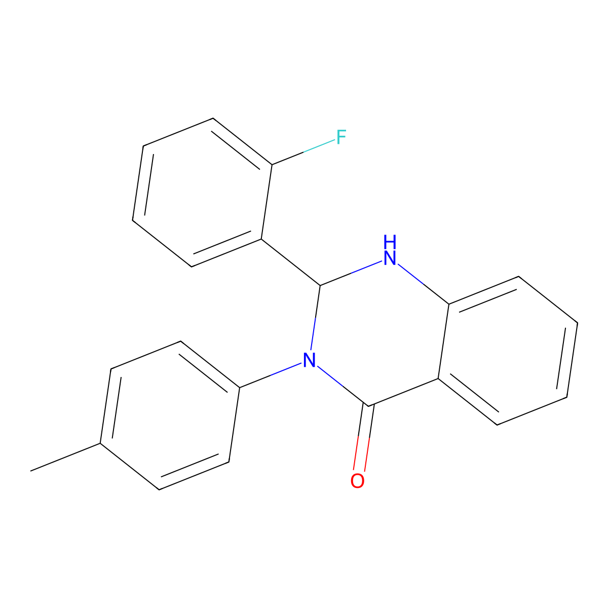 2-(2-Fluorophenyl)-3-(4-methylphenyl)-1,2-dihydroquinazolin-4-one molecular structure, CAS 361186-99-4