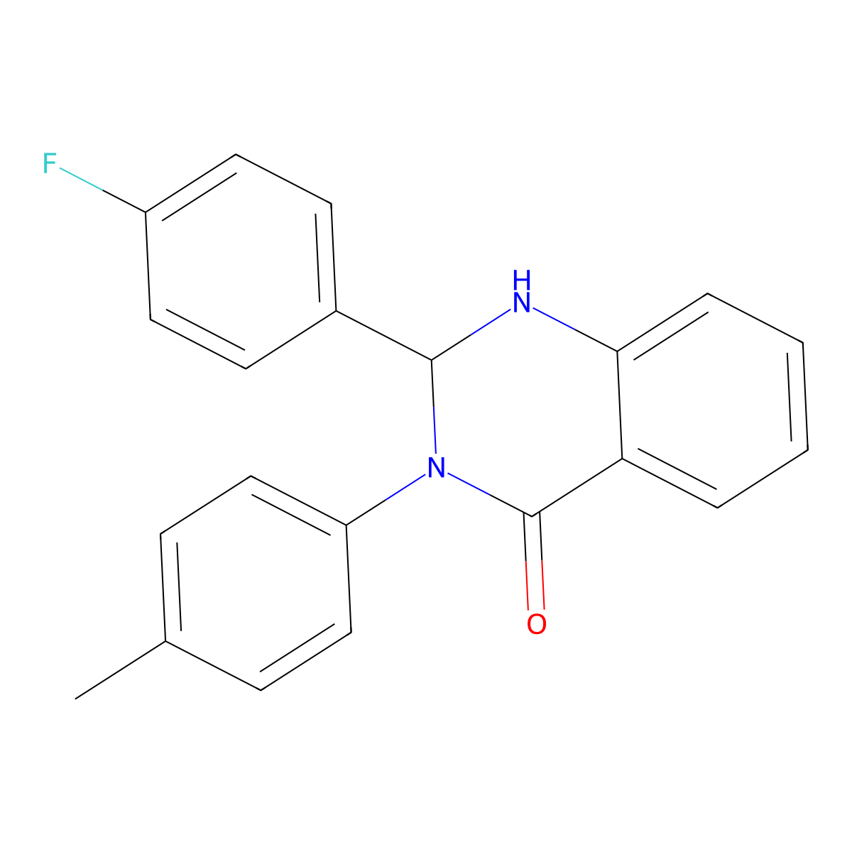 2-(4-Fluorophenyl)-3-(4-methylphenyl)-1,2-dihydroquinazolin-4-one molecular structure, CAS 361187-02-2