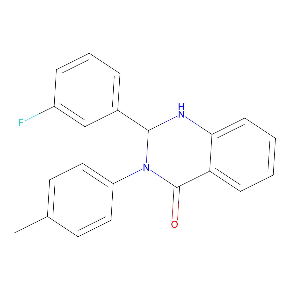 2-(3-Fluorophenyl)-3-(4-methylphenyl)-1,2-dihydroquinazolin-4-one molecular structure, CAS 361187-03-3