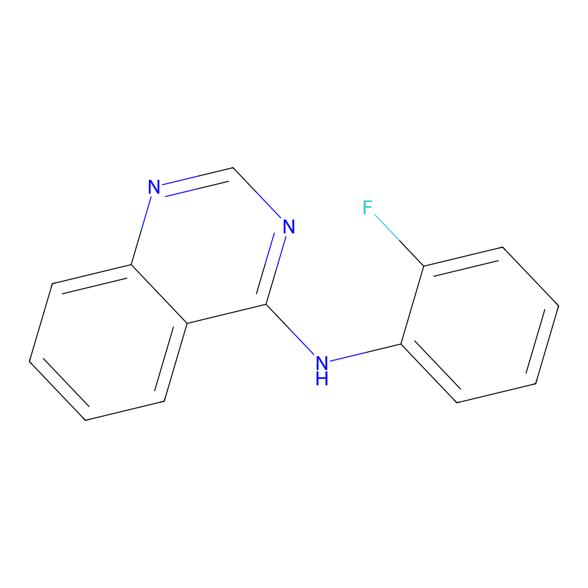 N-(2-Fluorophenyl)quinazolin-4-amine molecular structure, CAS 361187-50-0