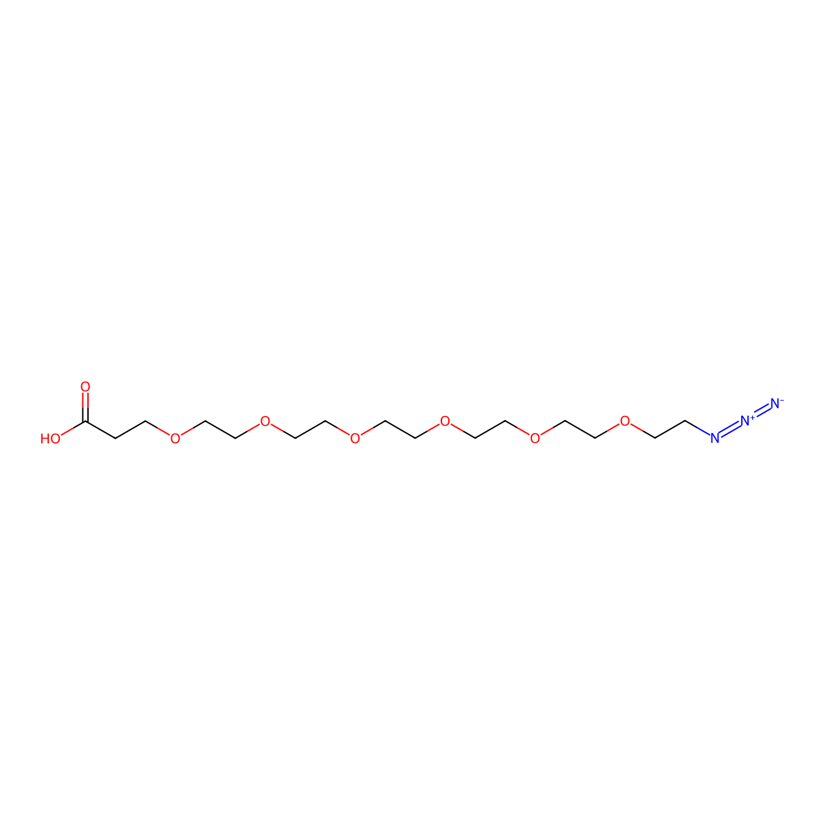 Azido-PEG6-acid molecular structure, CAS 361189-66-4