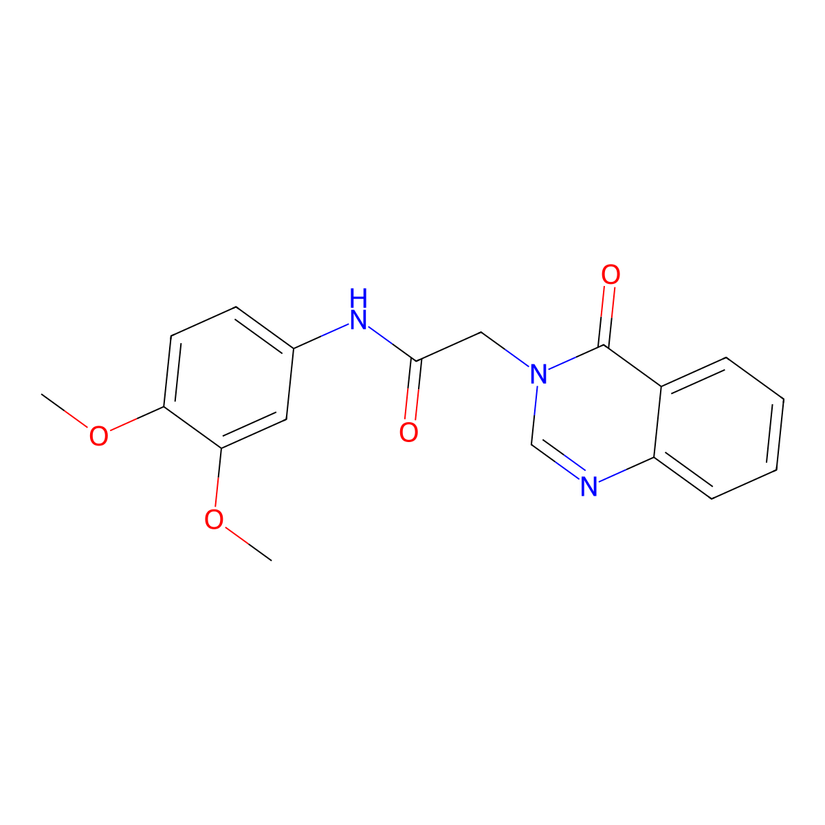 N-(3,4-dimethoxyphenyl)-2-(4-oxoquinazolin-3-yl)acetamide molecular structure, CAS 361189-74-4