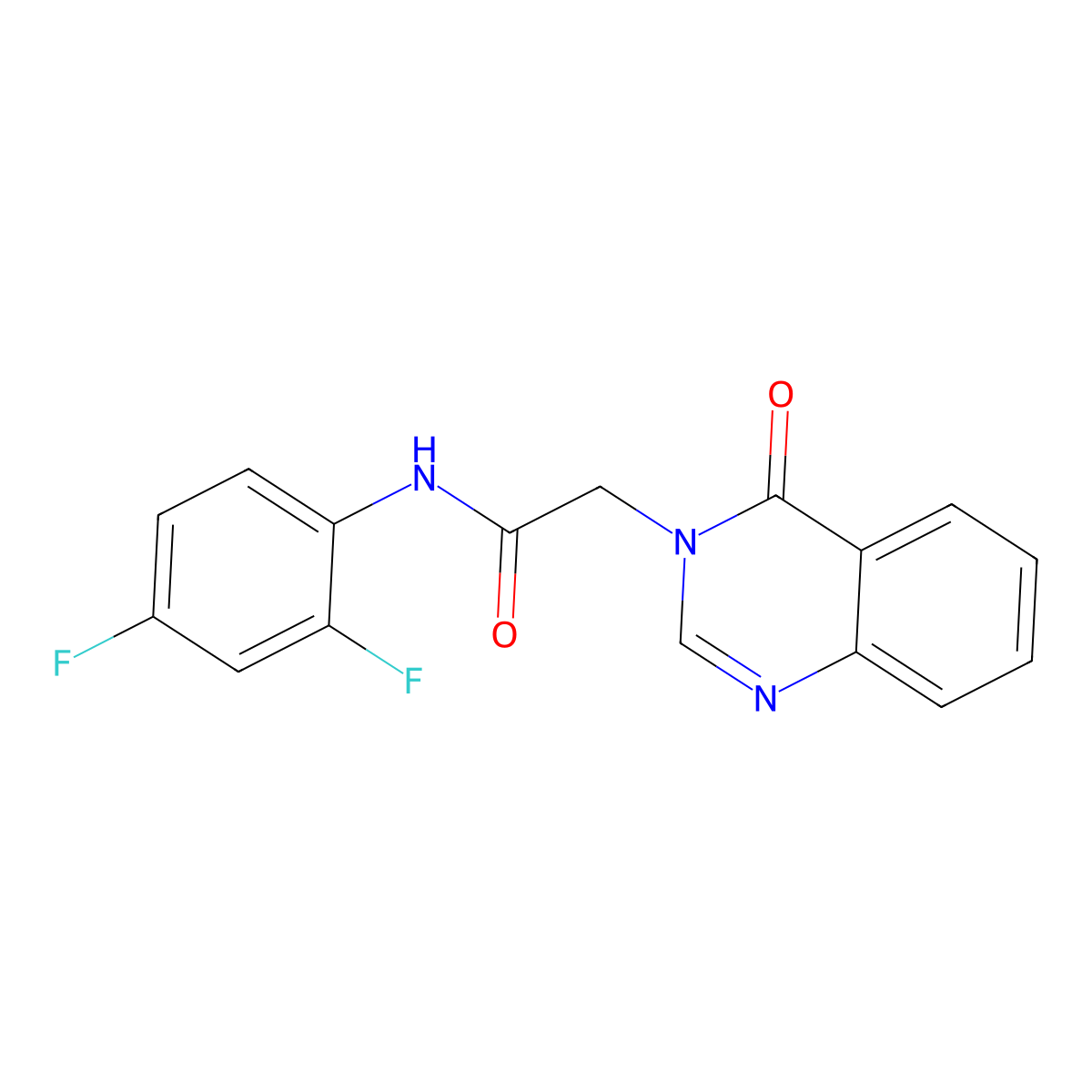 N-(2,4-difluorophenyl)-2-(4-oxoquinazolin-3-yl)acetamide molecular structure, CAS 361189-78-8