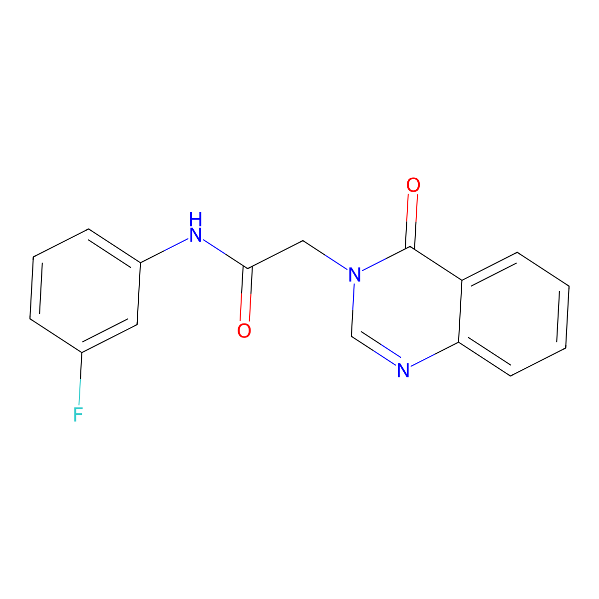 N-(3-fluorophenyl)-2-(4-oxoquinazolin-3-yl)acetamide molecular structure, CAS 361190-24-1