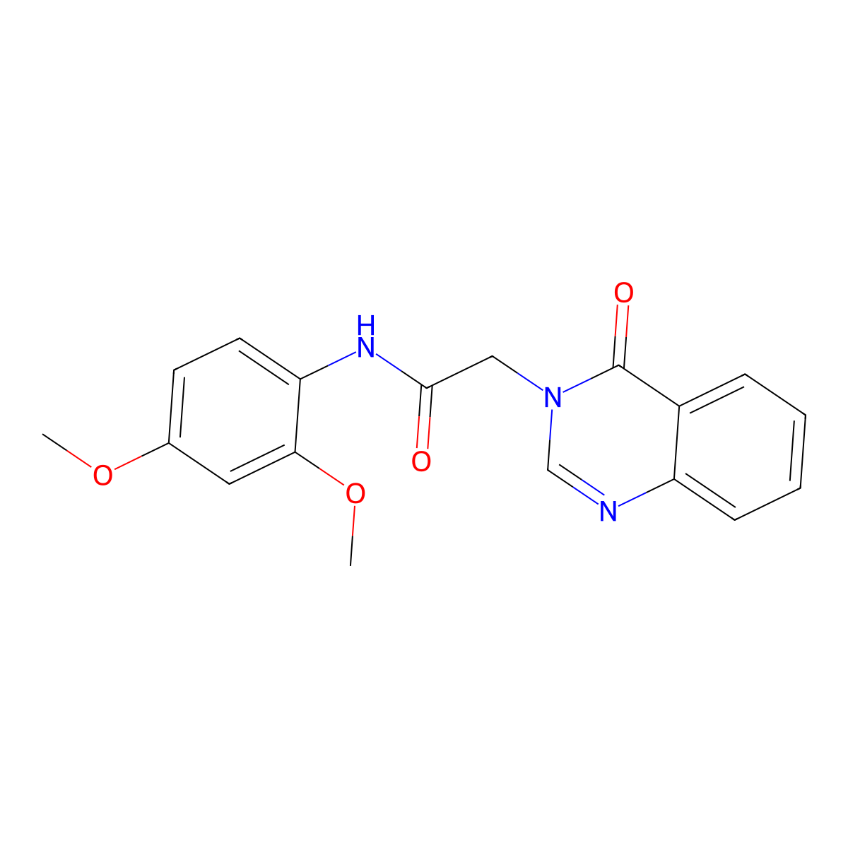 N-(2,4-dimethoxyphenyl)-2-(4-oxo-3(4H)-quinazolinyl)acetamide molecular structure, CAS 361190-29-6