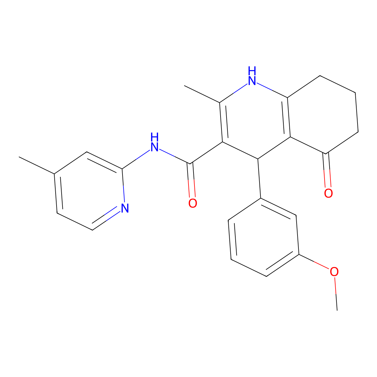 4-(3-methoxyphenyl)-2-methyl-N-(4-methylpyridin-2-yl)-5-oxo-4,6,7,8-tetrahydro-1H-quinoline-3-carboxamide molecular structure, CAS 361193-59-1