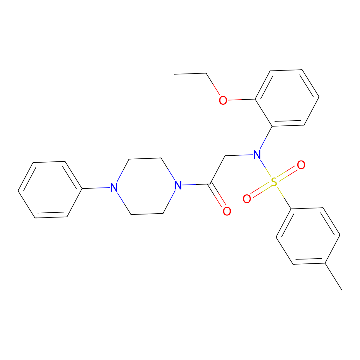 N-(2-ethoxyphenyl)-4-methyl-N-[2-oxo-2-(4-phenylpiperazin-1-yl)ethyl]benzenesulfonamide molecular structure, CAS 361199-67-9