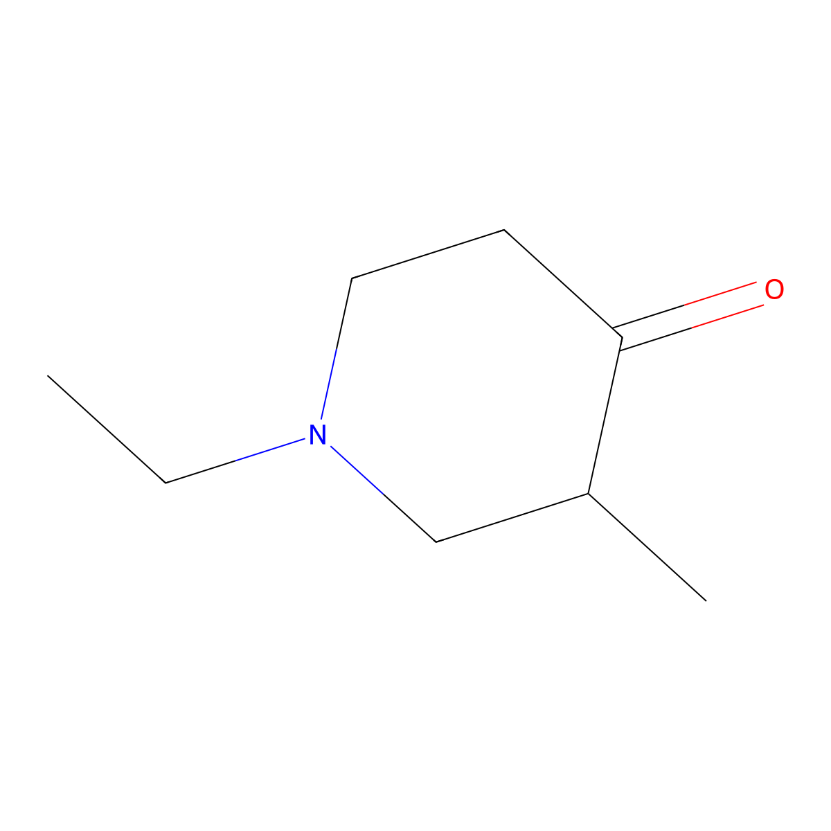 1-Ethyl-3-methylpiperidin-4-one molecular structure, CAS 3612-16-6