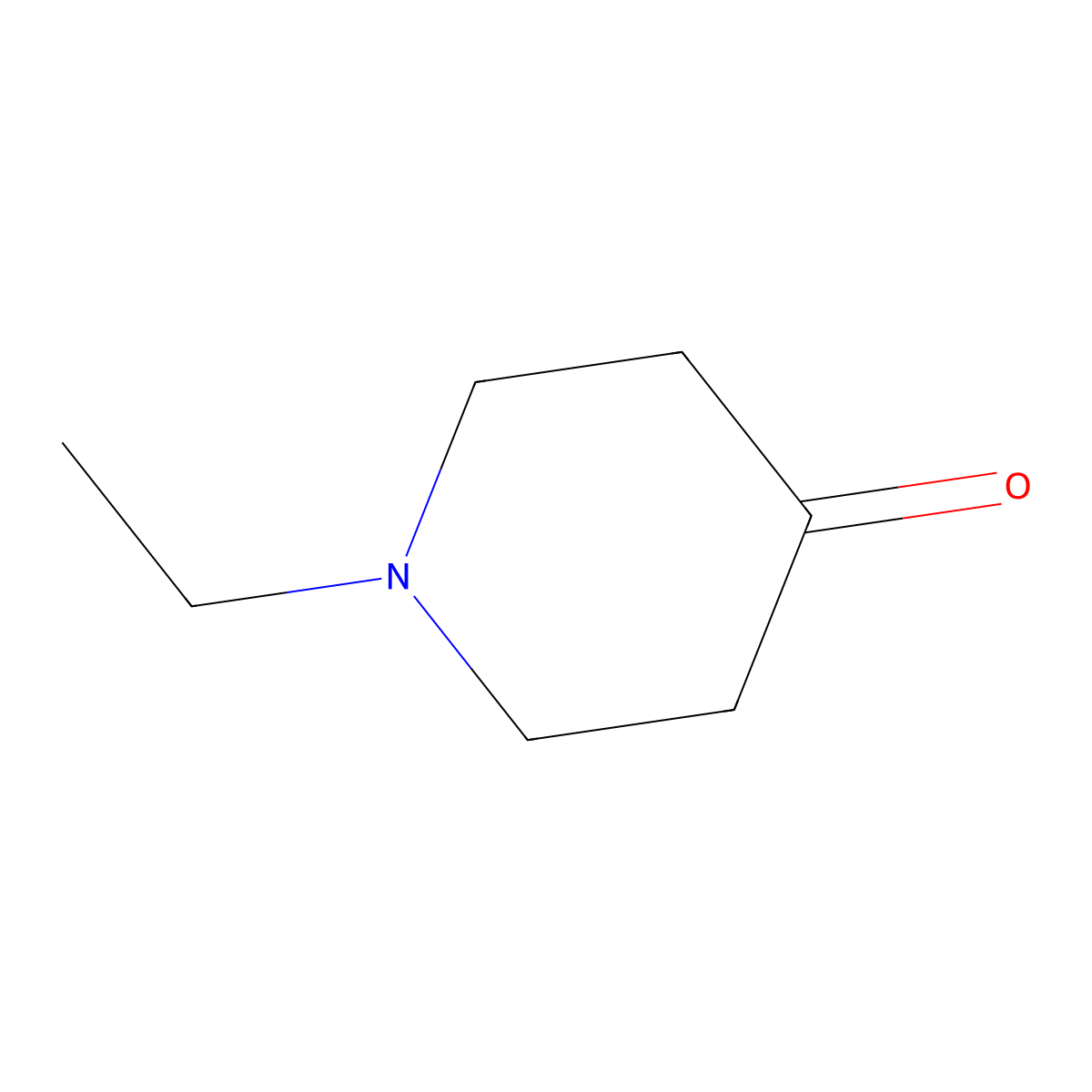1-Ethylpiperidin-4-one molecular structure, CAS 3612-18-8