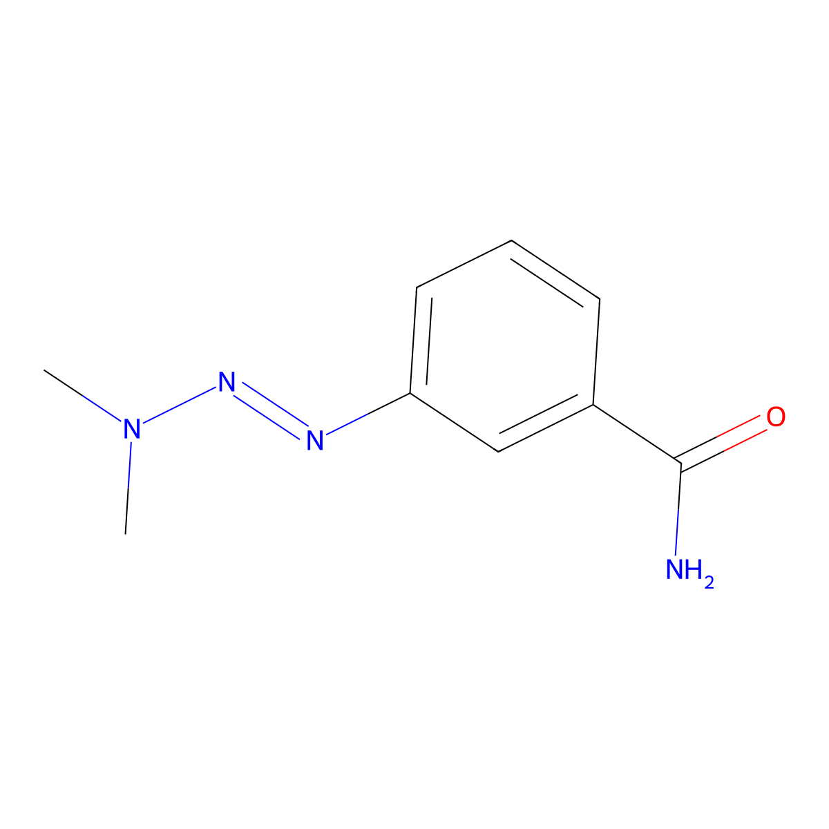 3-(3,3-Dimethyl-1-triazen-1-yl)benzamide molecular structure, CAS 36120-57-7