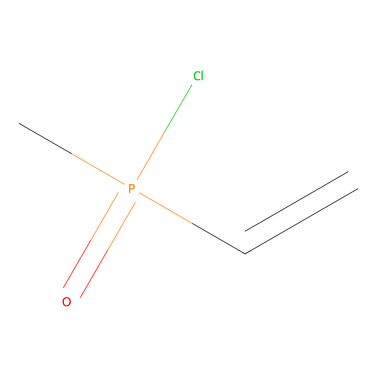 Methyl(vinyl)phosphinic chloride molecular structure, CAS 36120-75-9