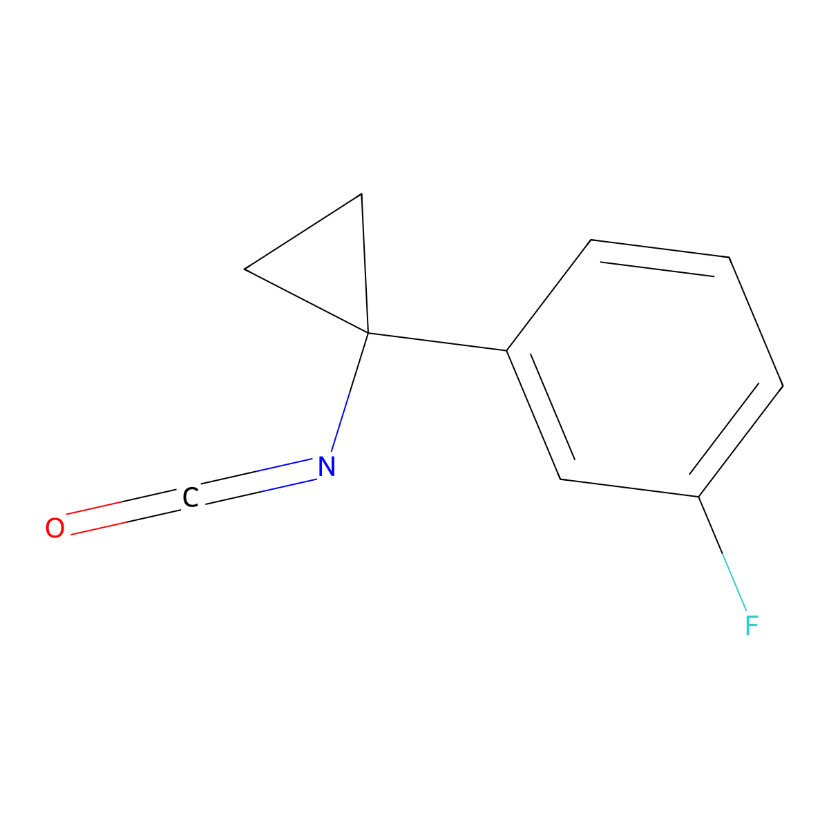 1-Fluoro-3-(1-isocyanatocyclopropyl)benzene molecular structure, CAS 361211-22-5