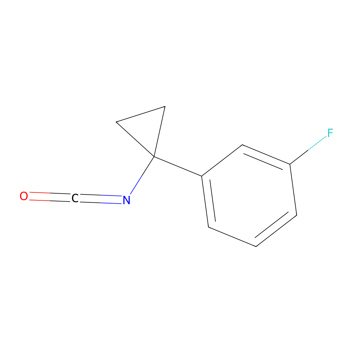 1-Fluoro-3-(1-isocyanatocyclopropyl)benzene molecular structure, CAS 361211-22-5