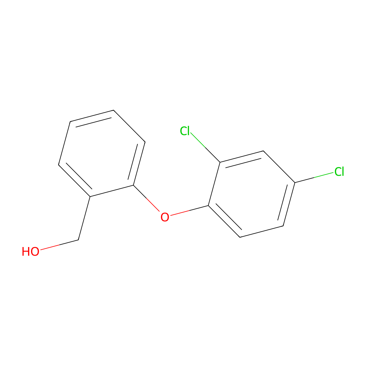 [2-(2,4-Dichlorophenoxy)phenyl]methanol molecular structure, CAS 361212-70-6