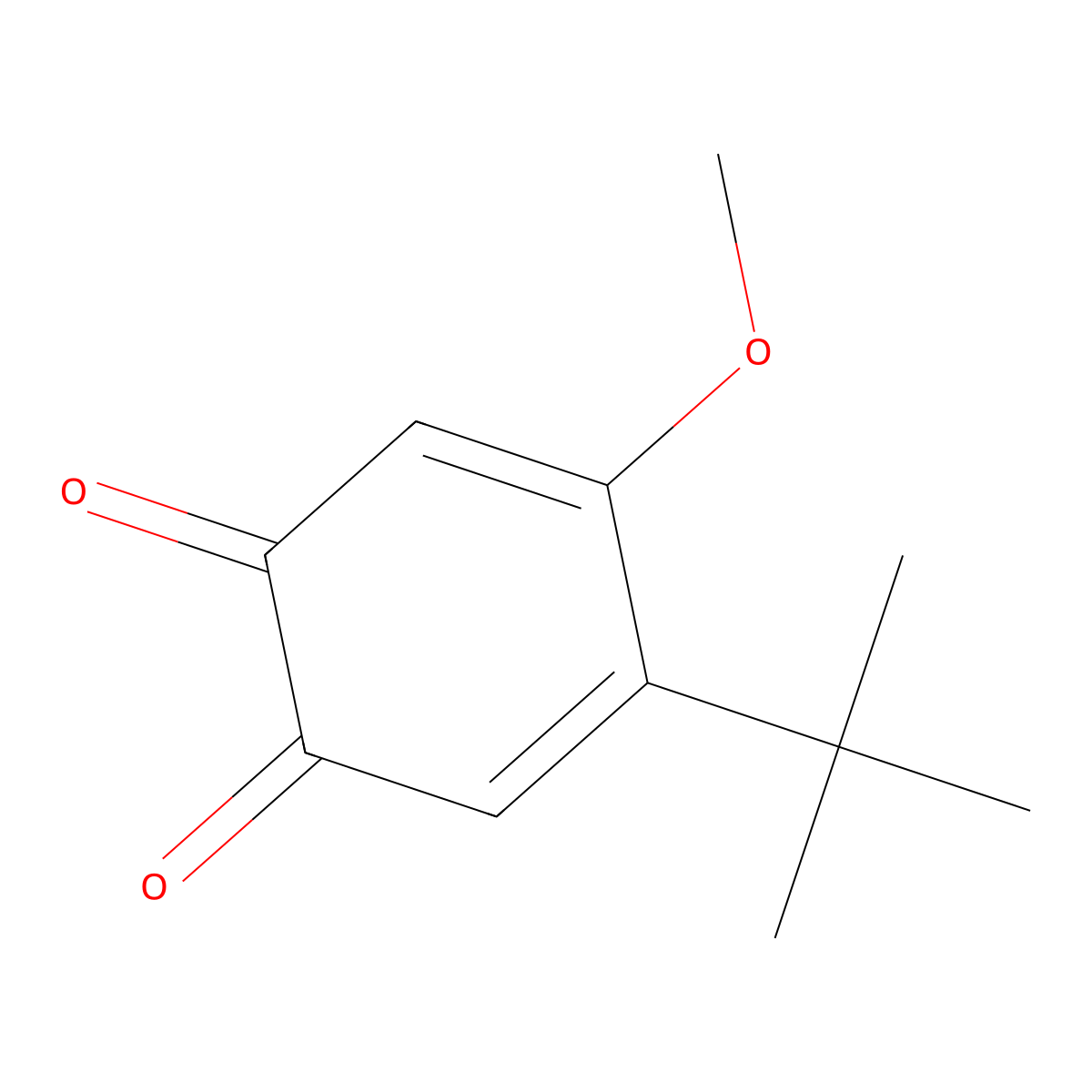 4-tert-Butyl-5-methoxy-o-benzoquinone molecular structure, CAS 36122-03-9