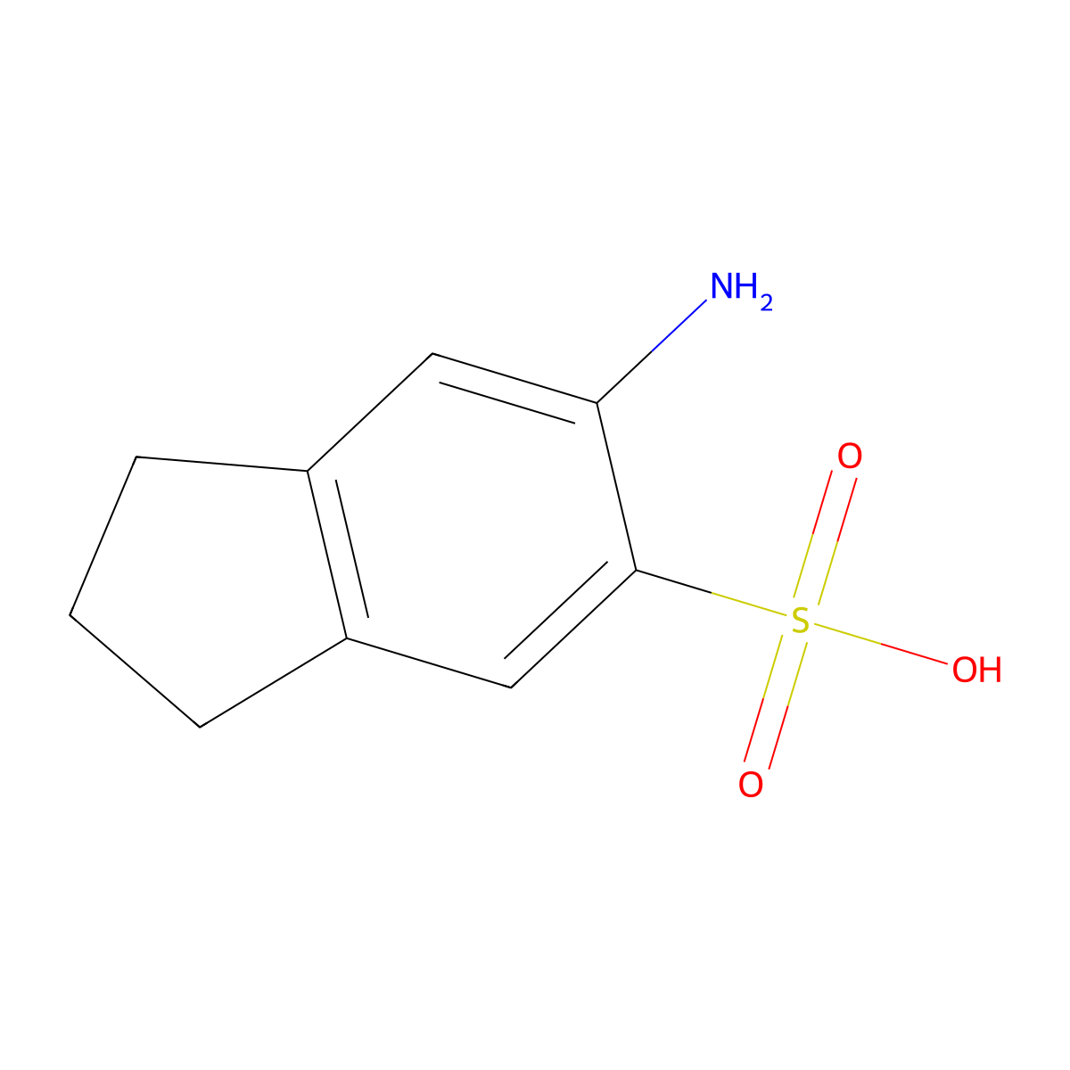 6-amino-2,3-dihydro-1H-indene-5-sulfonic acid molecular structure, CAS 36125-91-4