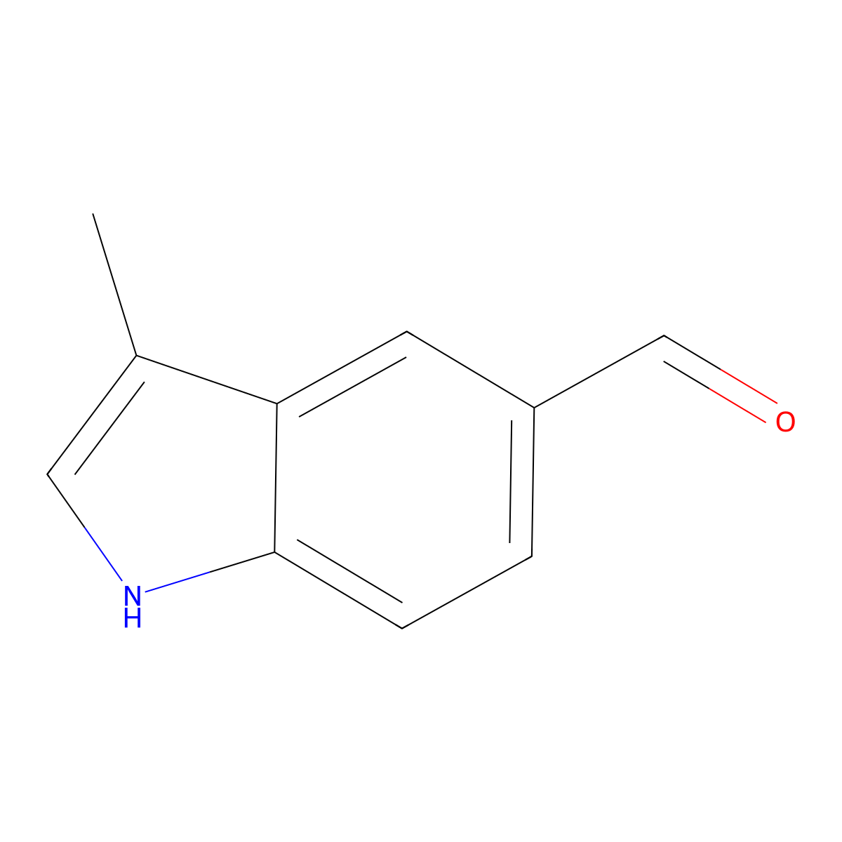 1H-Indole-5-carboxaldehyde, 3-methyl-(9CI) molecular structure, CAS 3613-07-8