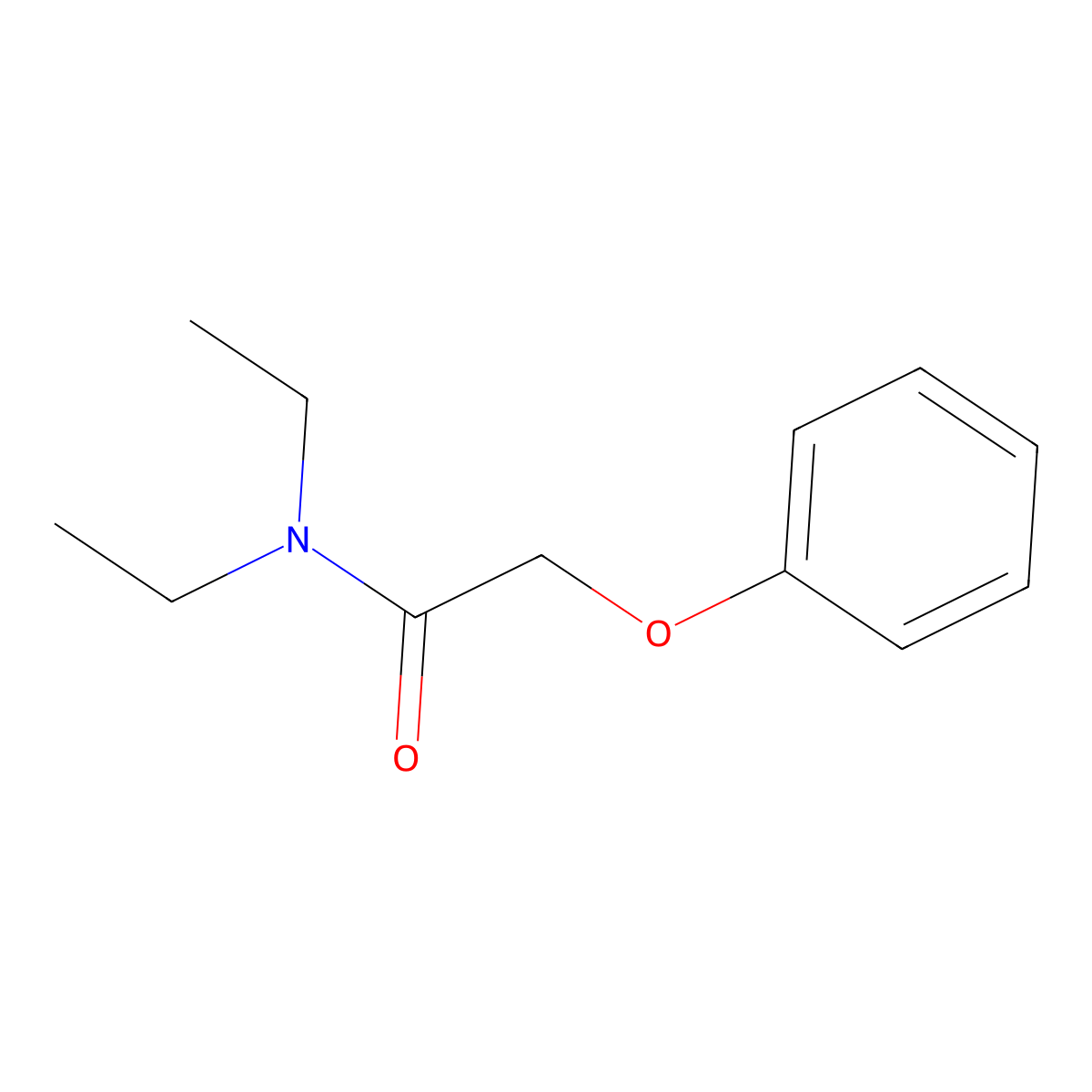 N,N-diethyl-2-phenoxyacetamide molecular structure, CAS 3613-97-6
