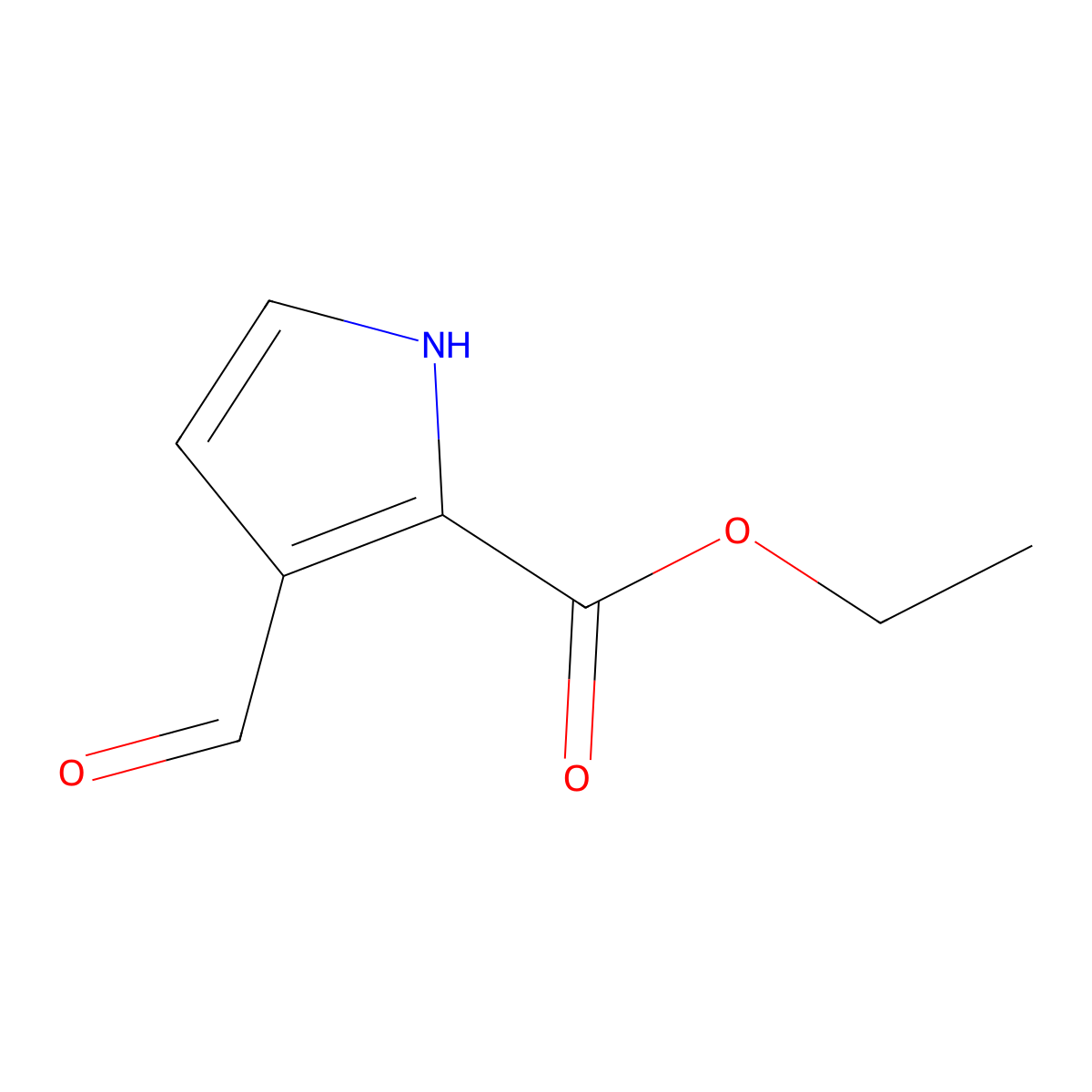 ethyl 3-formyl-1H-pyrrole-2-carboxylate molecular structure, CAS 36131-43-8