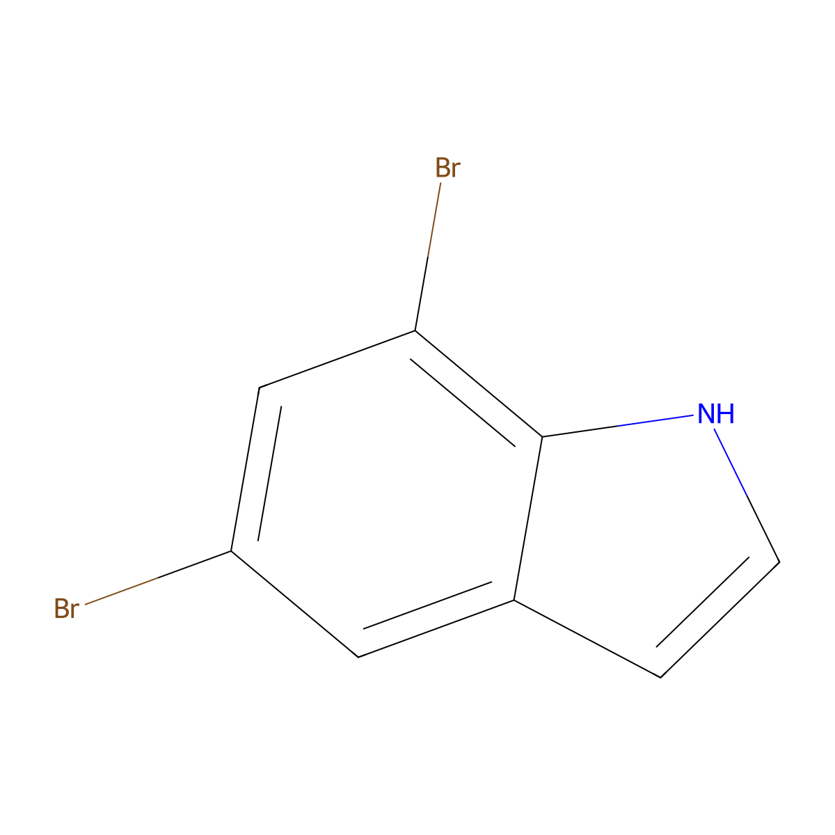 5,7-Dibromoindole molecular structure, CAS 36132-08-8