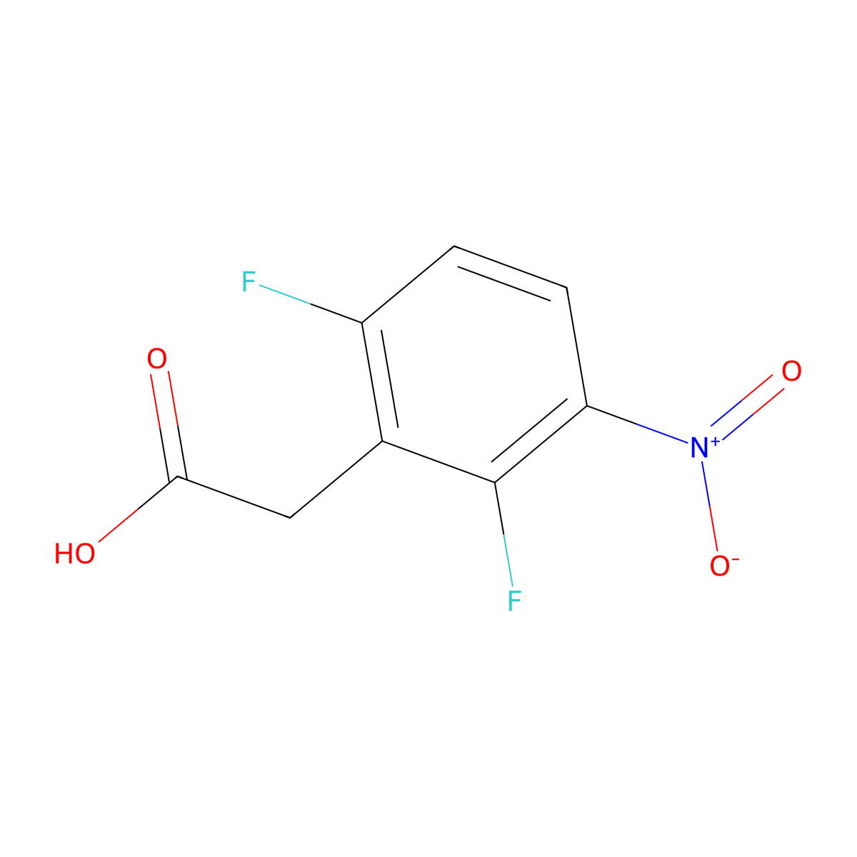 2-(2,6-Difluoro-3-nitrophenyl)acetic acid molecular structure, CAS 361336-78-9