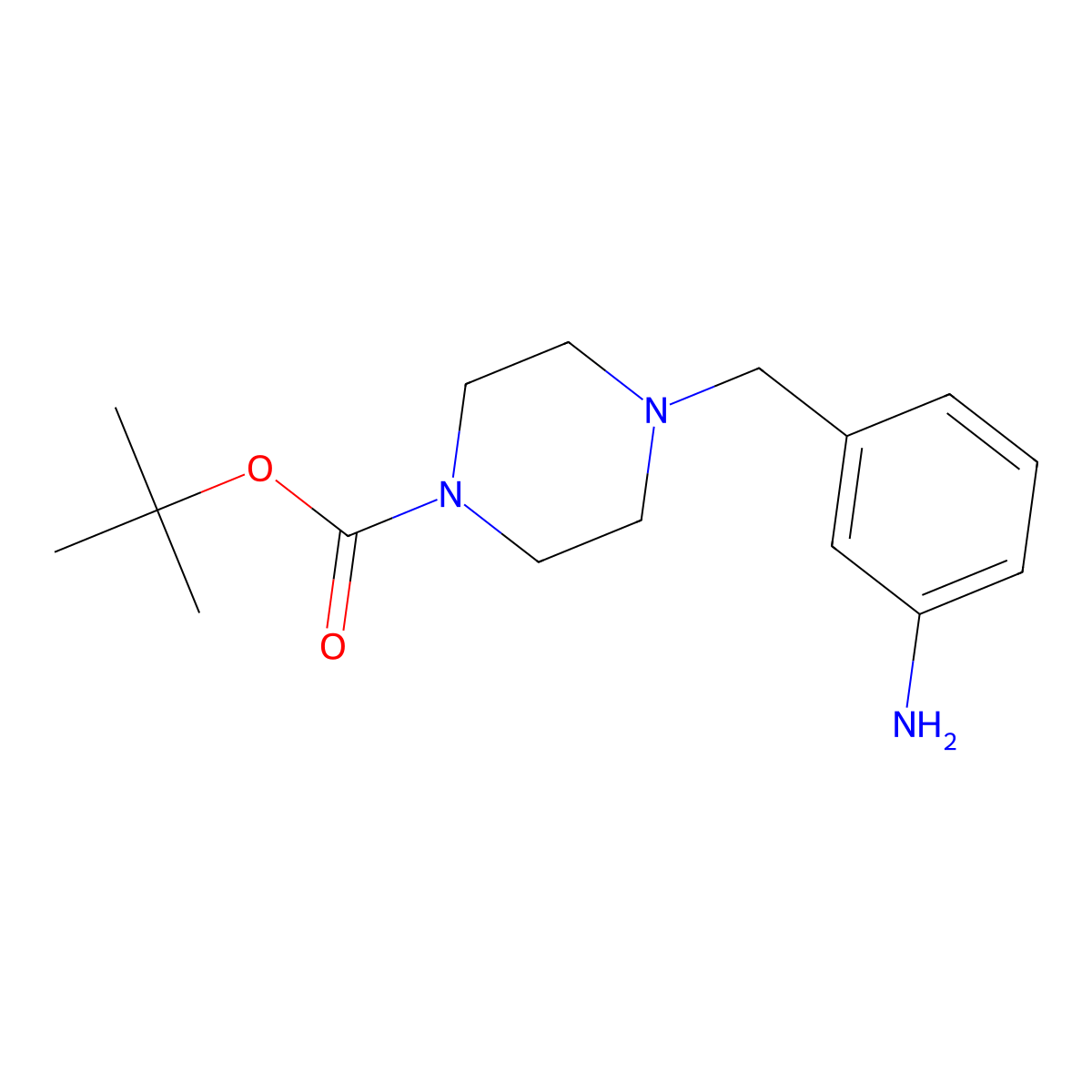 tert-Butyl 4-(3-Aminobenzyl)piperazine-1-carboxylate molecular structure, CAS 361345-40-6