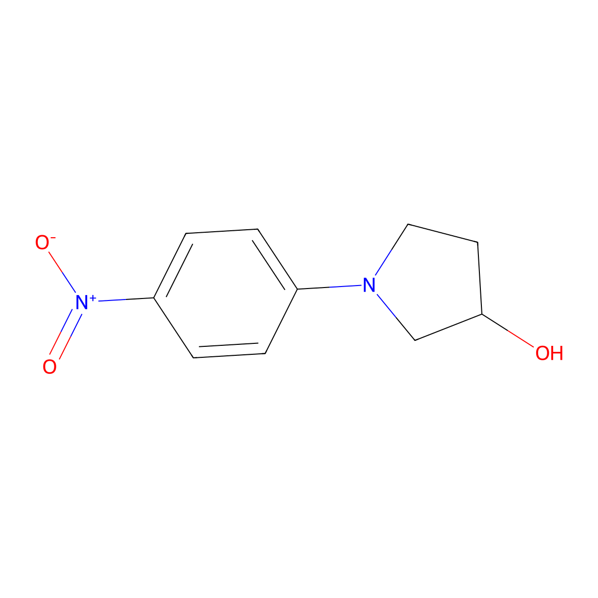 1-(4-Nitrophenyl)pyrrolidin-3-ol molecular structure, CAS 361346-55-6