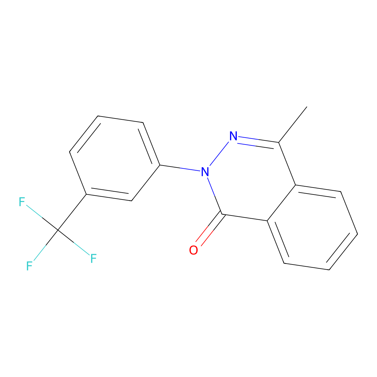 4-Methyl-2-[3-(trifluoromethyl)phenyl]phthalazin-1-one molecular structure, CAS 361364-47-8
