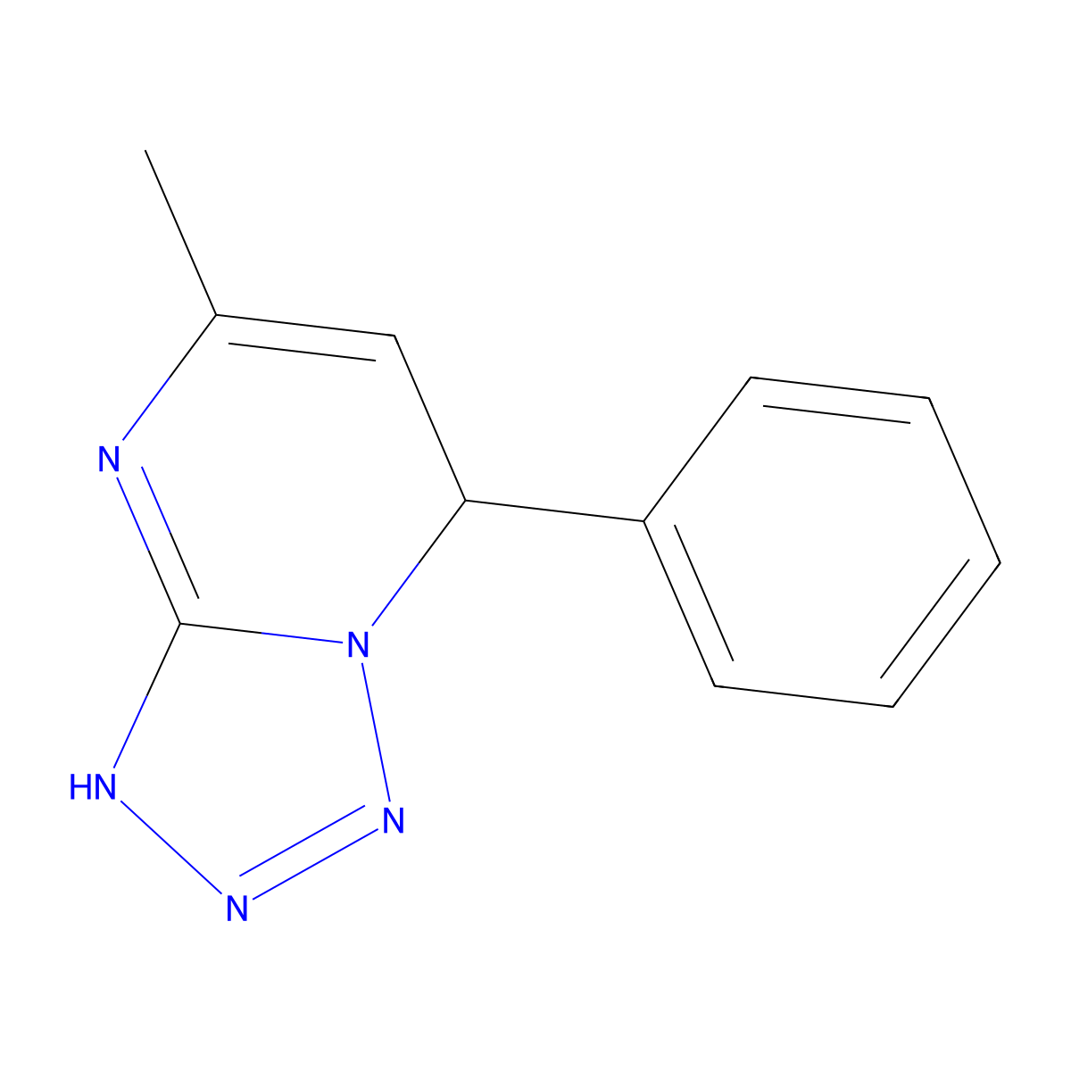 5-Methyl-7-phenyl-4,7-dihydrotetrazolo[1,5-a]pyrimidine molecular structure, CAS 361364-74-1