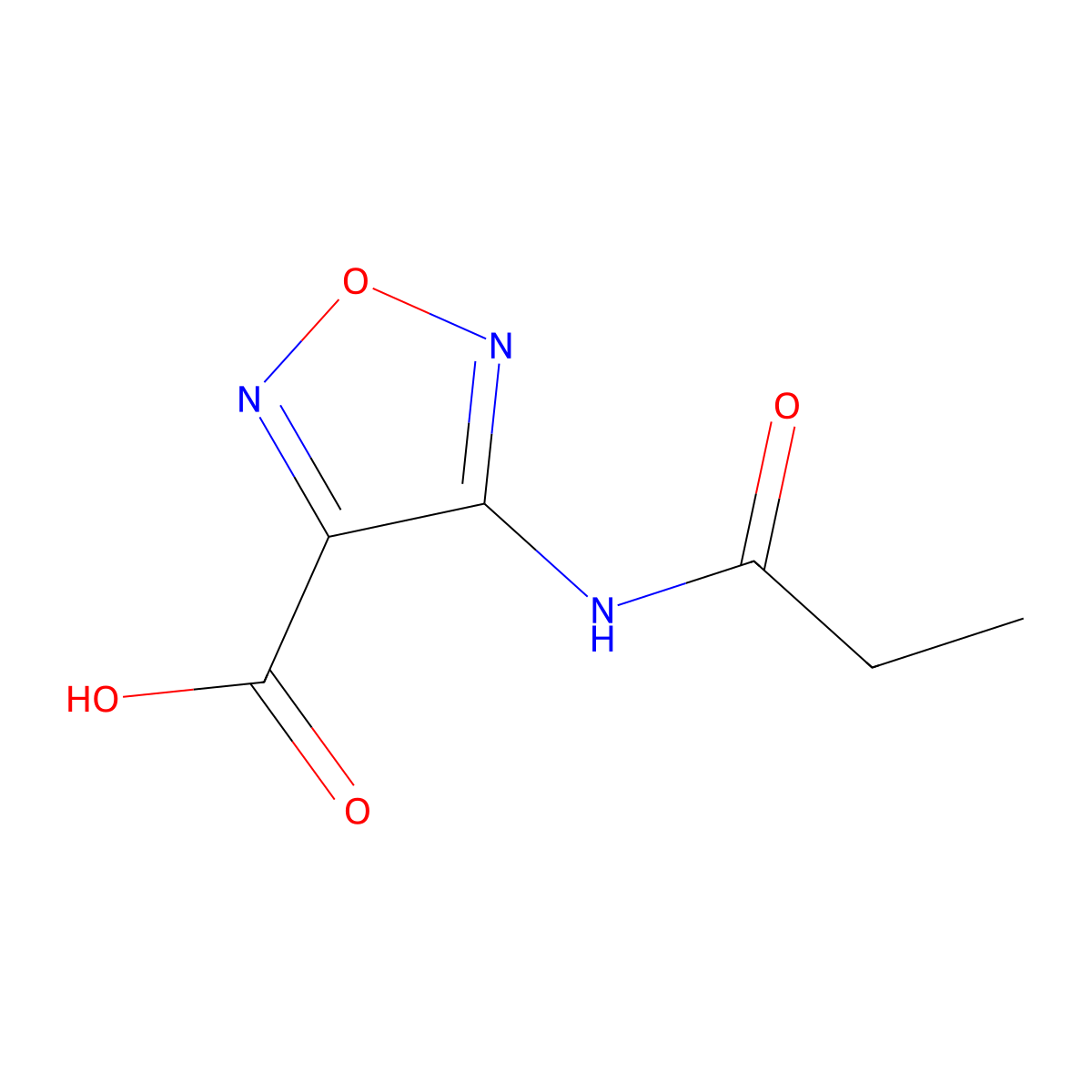 4-Propionylamino-furazan-3-carboxylic acid molecular structure, CAS 361364-88-7