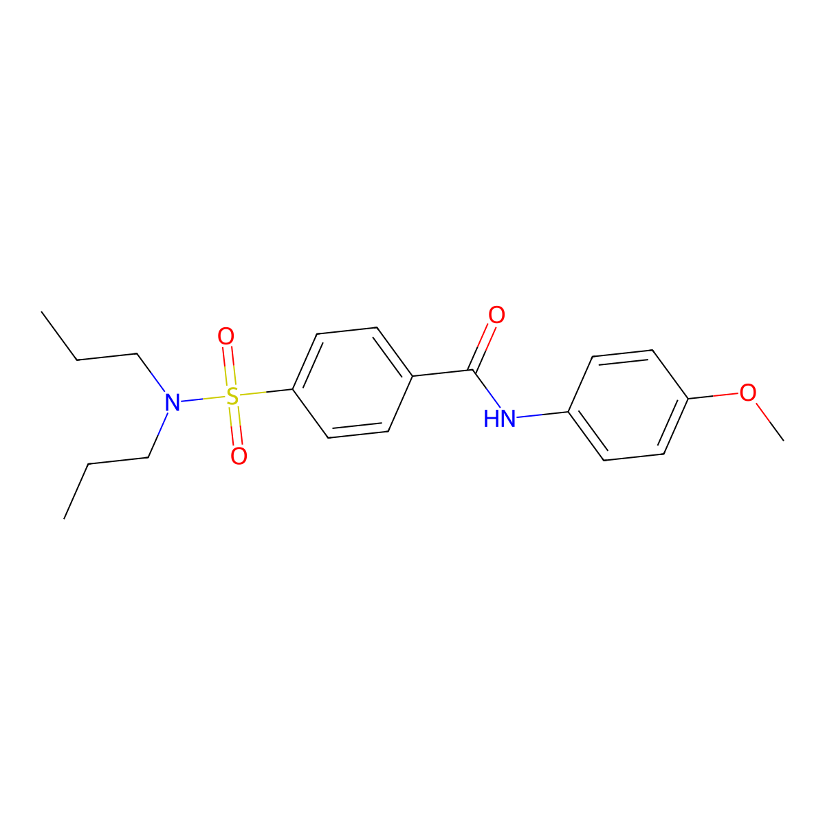 4-(dipropylsulfamoyl)-N-(4-methoxyphenyl)benzamide molecular structure, CAS 361365-14-2