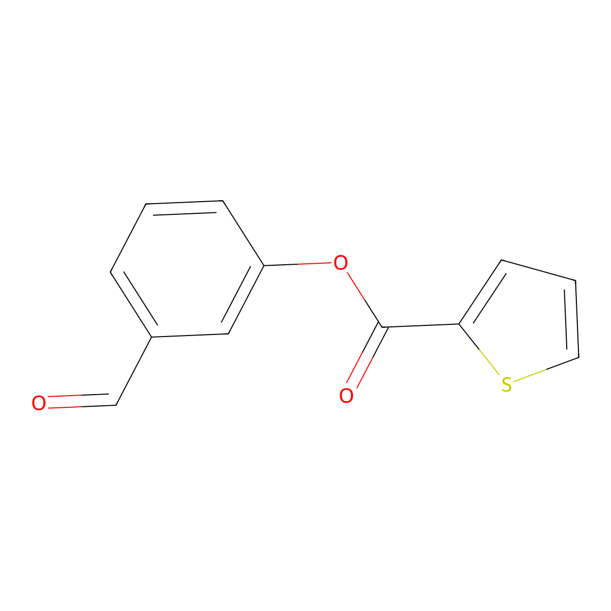 3-Formylphenyl thiophene-2-carboxylate molecular structure, CAS 361367-12-6