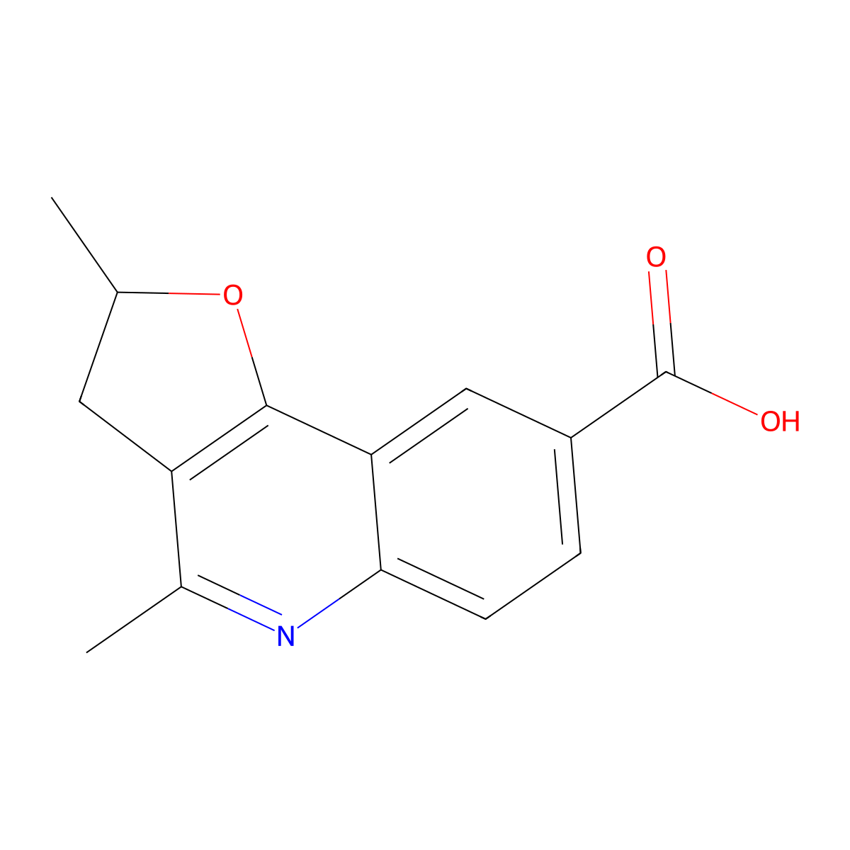 2,4-Dimethyl-2,3-dihydro-furo[3,2-c]quinoline-8-carboxylic acid molecular structure, CAS 361368-55-0