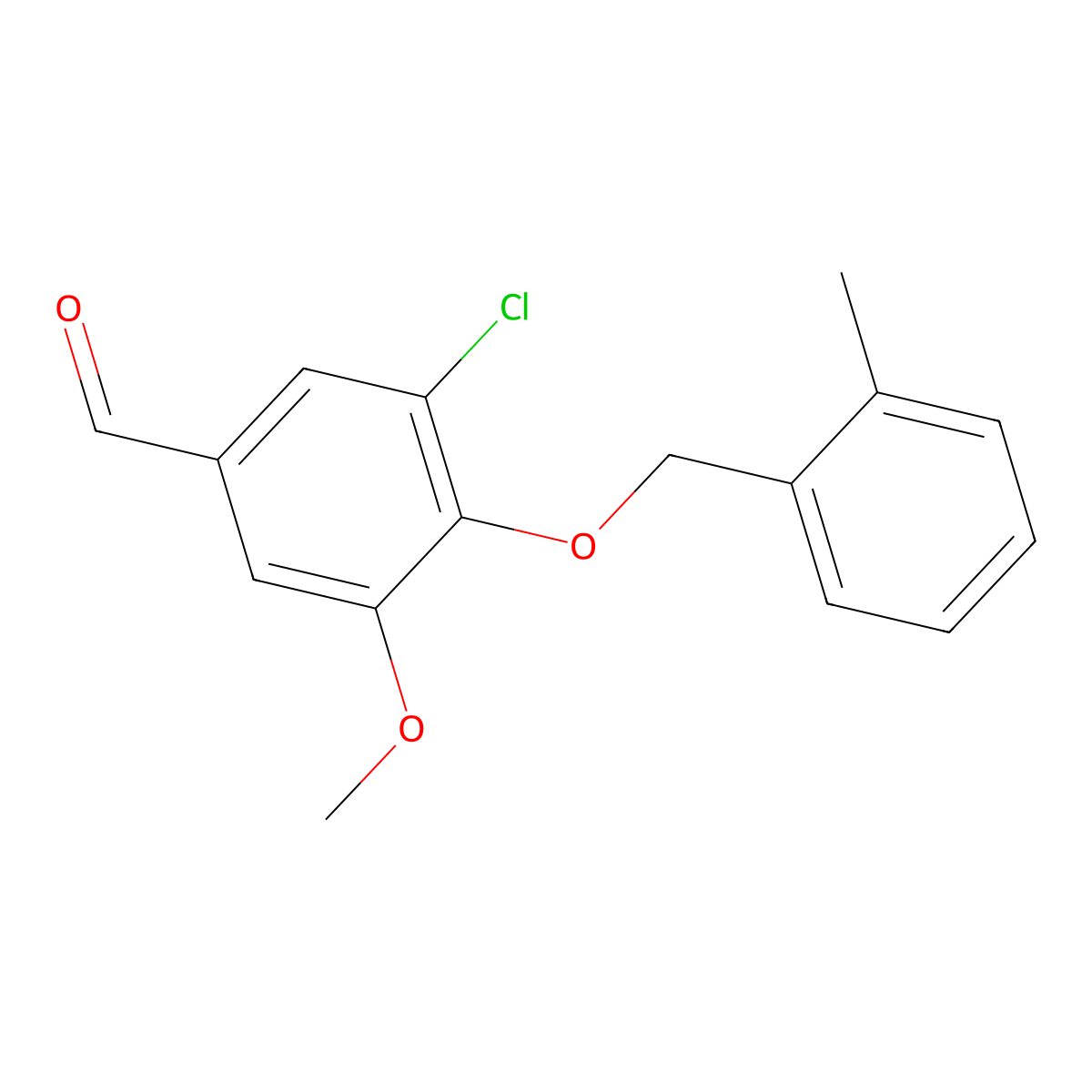 3-Chloro-5-methoxy-4-[(2-methylbenzyl)oxy]benzaldehyde molecular structure, CAS 361369-06-4
