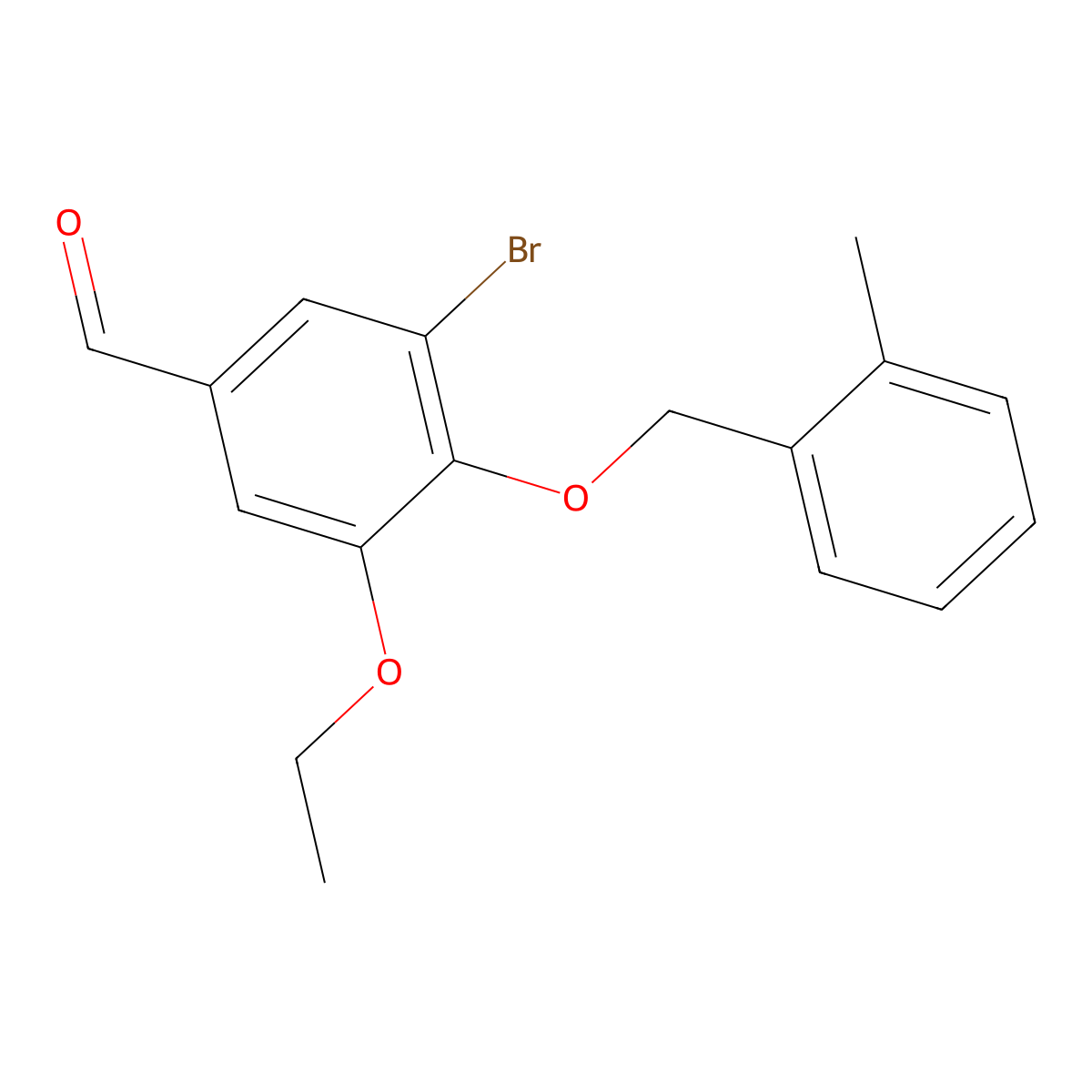 3-Bromo-5-ethoxy-4-[(2-methylphenyl)methoxy]benzaldehyde molecular structure, CAS 361369-07-5