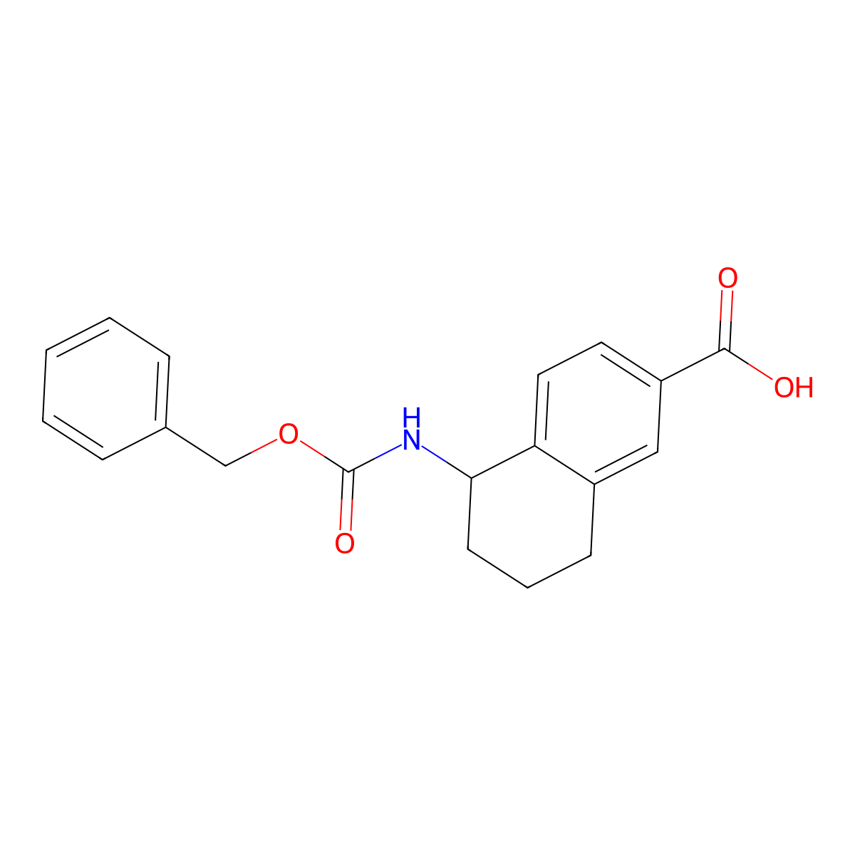 5-{[(Benzyloxy)carbonyl]amino}-5,6,7,8-tetrahydronaphthalene-2-carboxylic acid molecular structure, CAS 361369-89-3