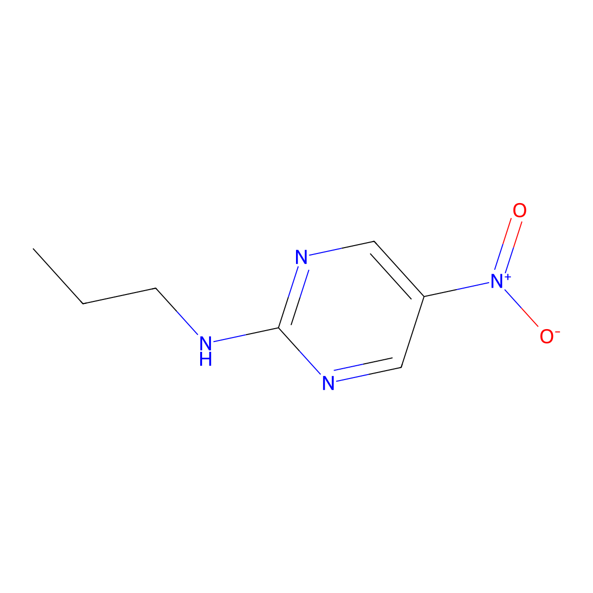 5-nitro-N-propylpyrimidin-2-amine molecular structure, CAS 36137-47-0