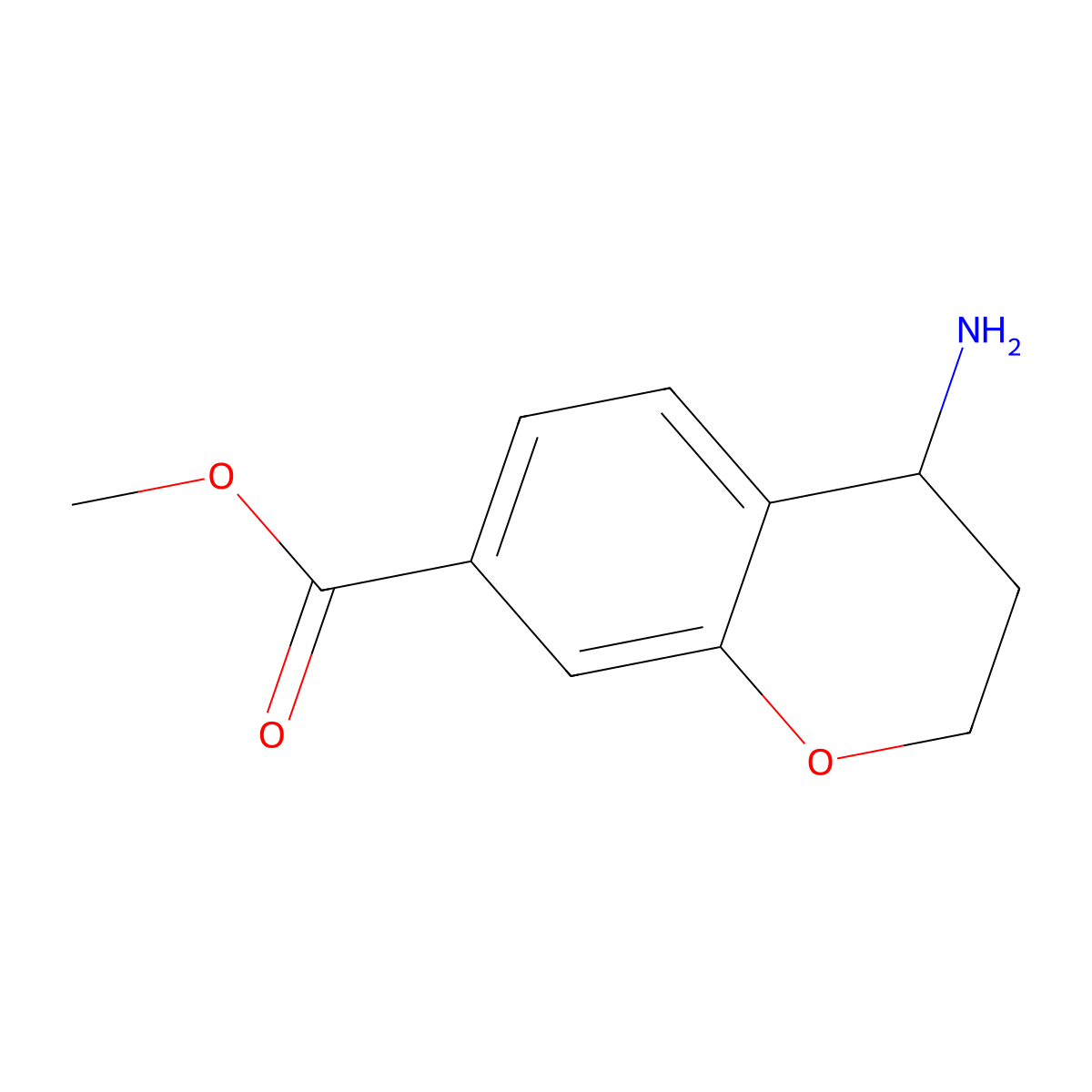 Methyl 4-aminochroman-7-carboxylate molecular structure, CAS 361370-01-6