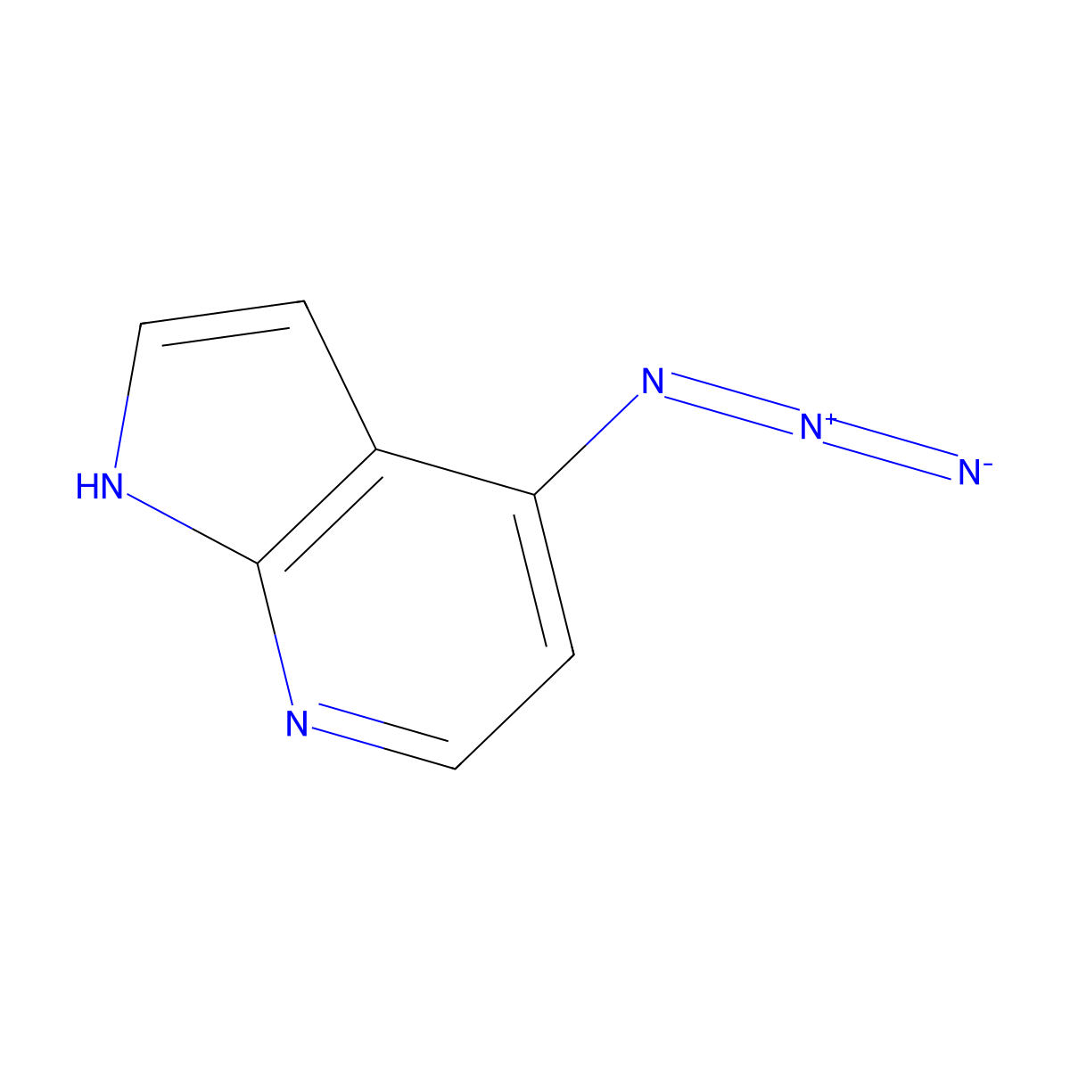 4-azido-1H-pyrrolo[2,3-b]pyridine molecular structure, CAS 361370-27-6